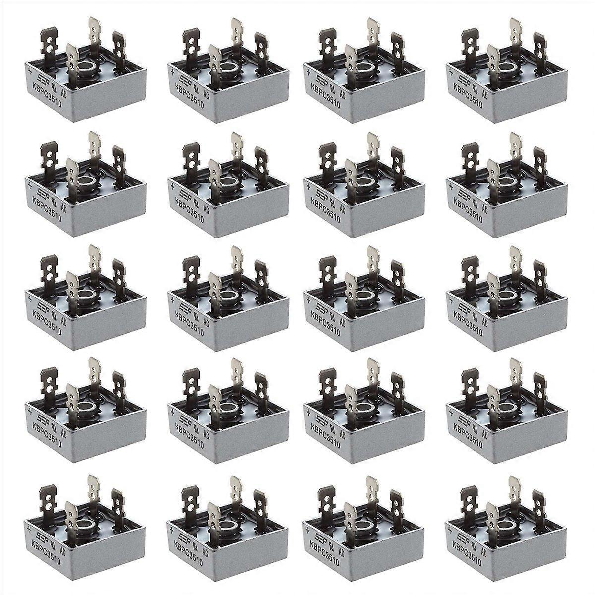 20X KBPC3510 35A 1000V Single Phase Square Diode PCB Bridge Rectifier