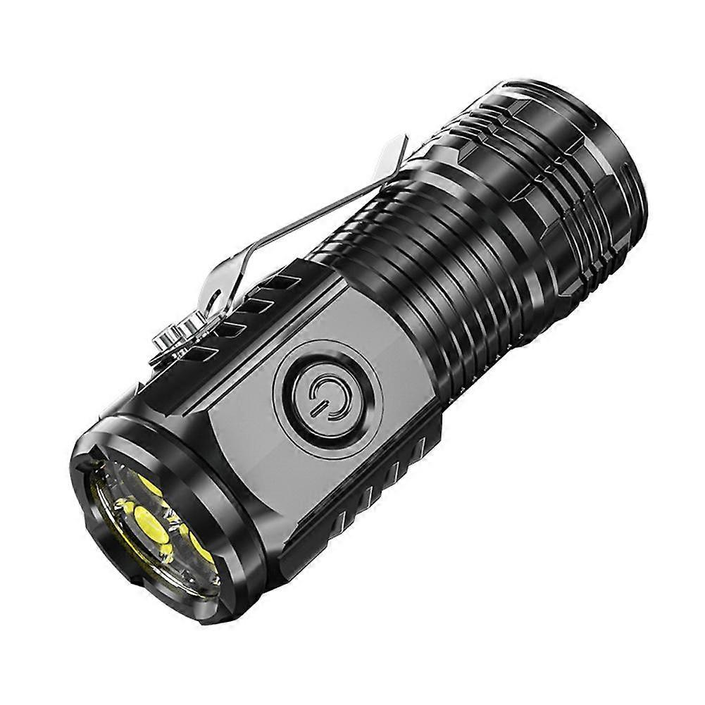 Triple LED Mini Flashlight Rechargeable Magnetic Hands Free Portable with Multiple Modes Clip for Outdoor Emergency and Daily Use