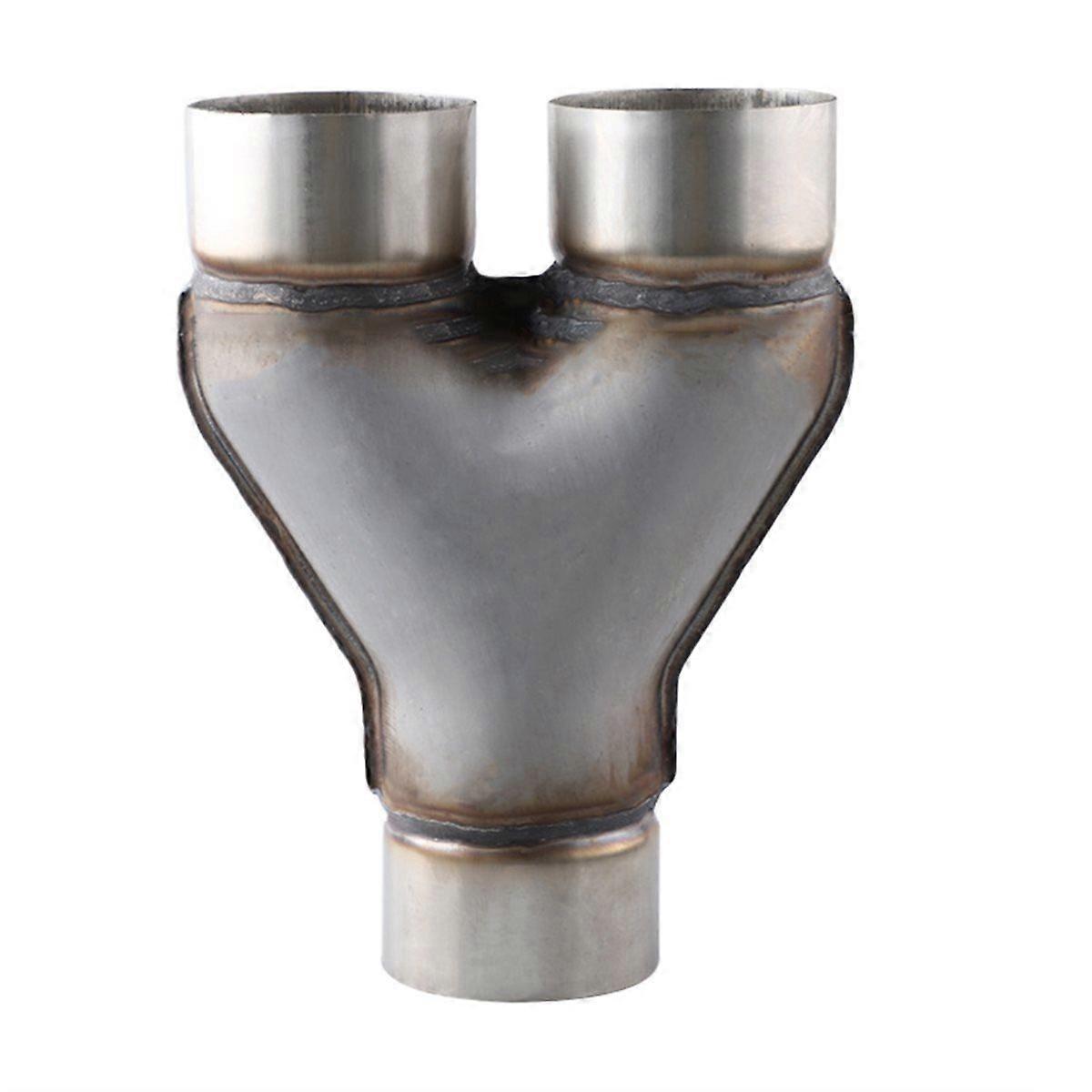 51 63 76MM Y Pipe Double Outlet Muffler Tip