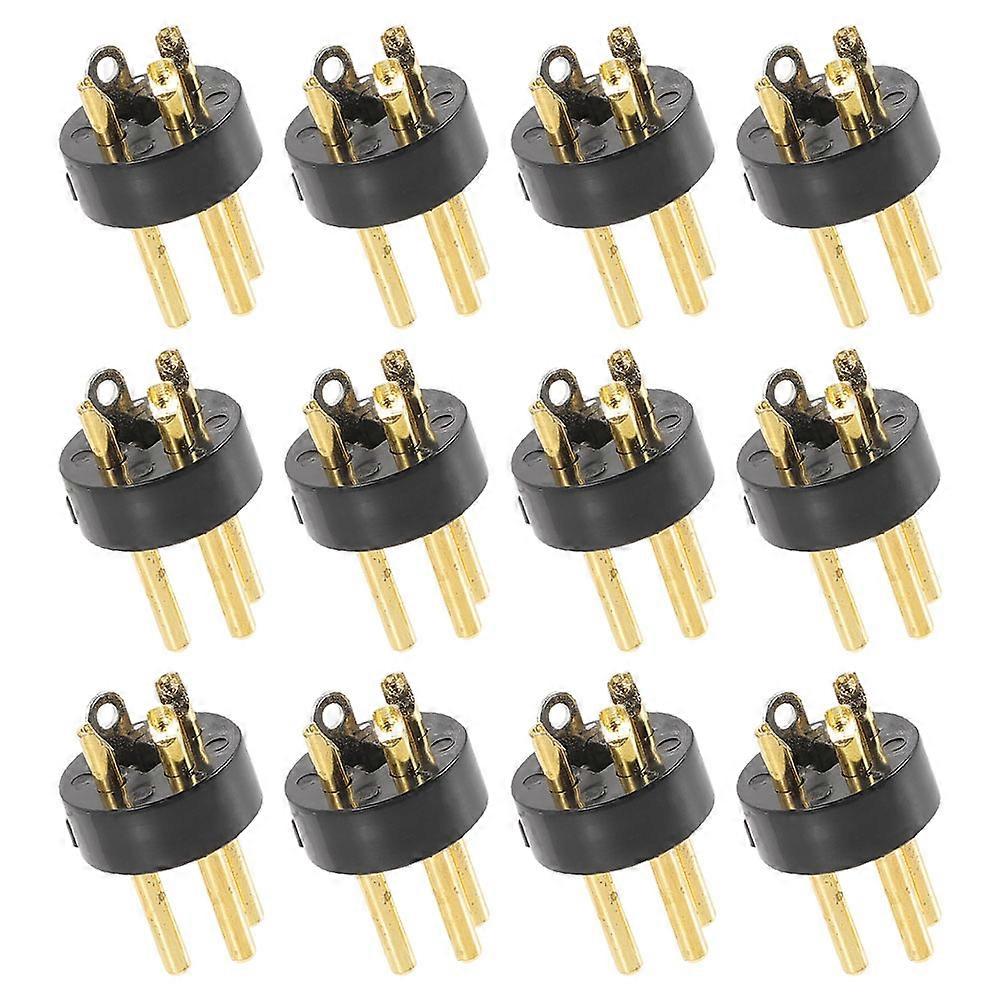 3-Pin Xlr Connector Plug for Microphone Audio Adapter 12Pcs Wired Set