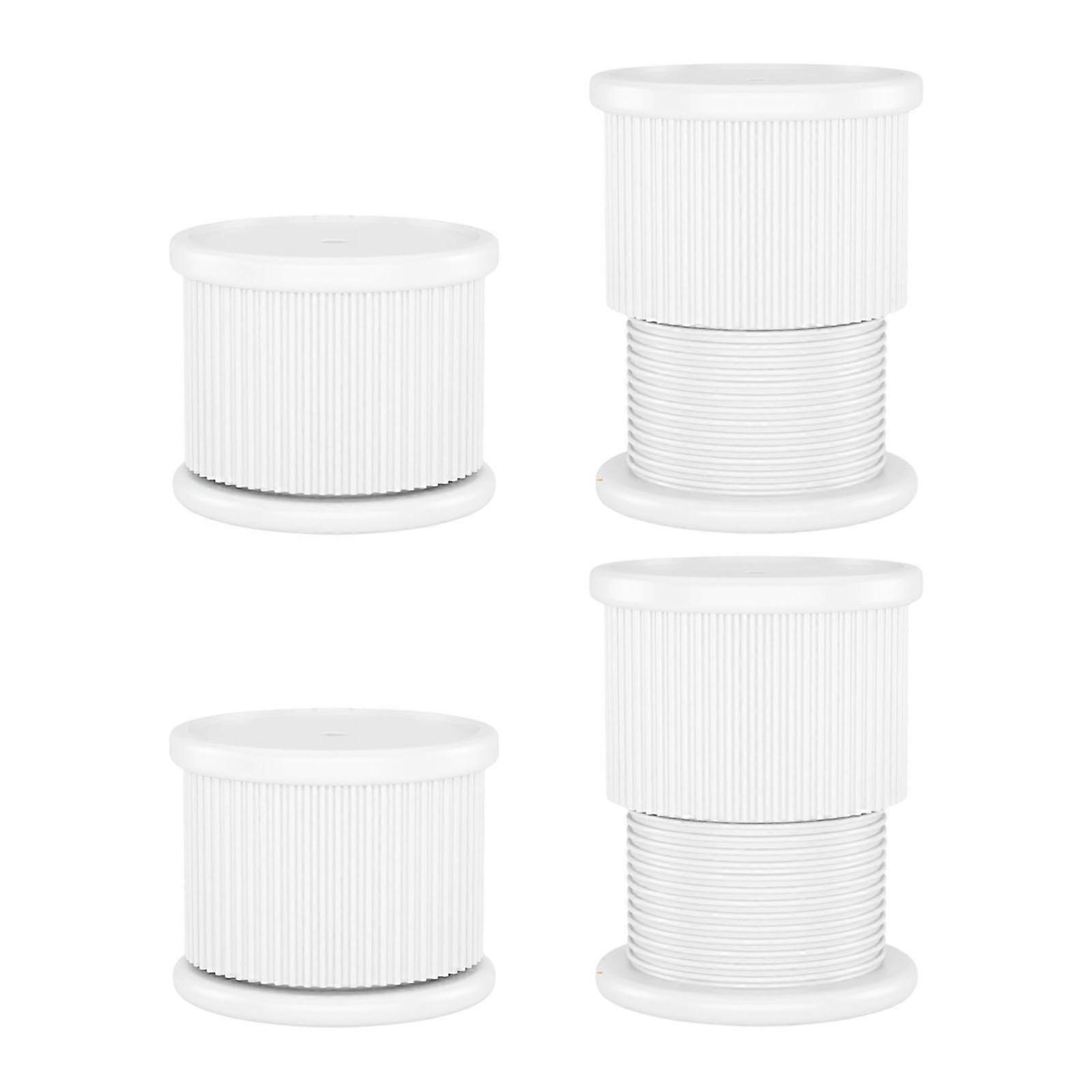 Adjustable Furniture Support Feet with Antislip Base for Height Adjustment Simple Installation for Cabinets Wardrobes  White