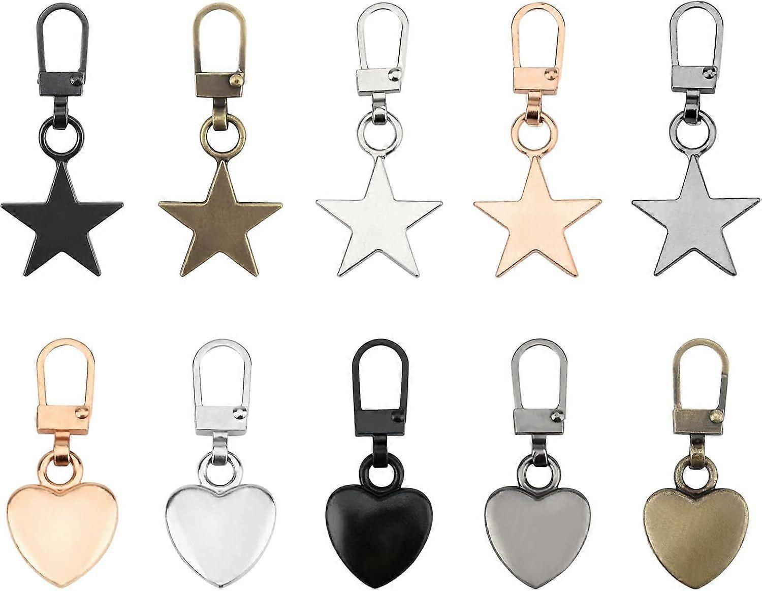 10 replaceable metal zippers
