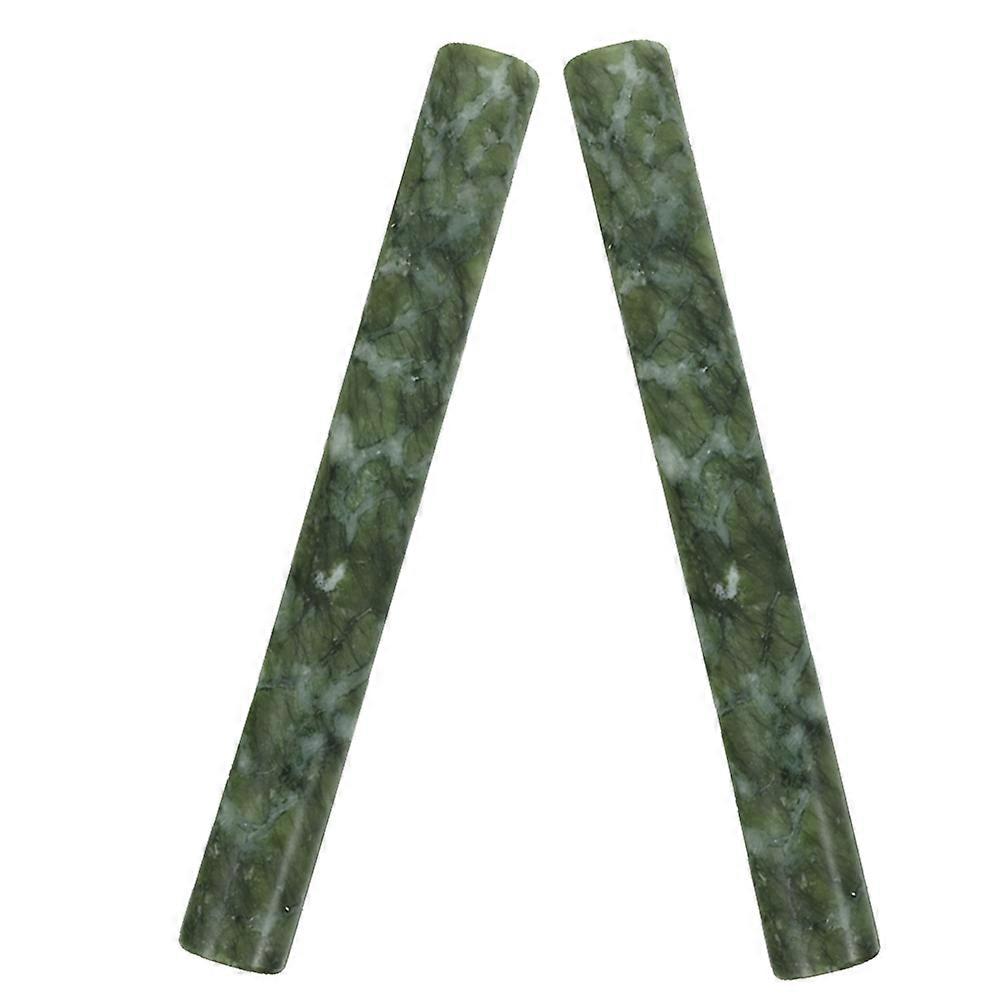 Baking Rolling Pin for Dough Non-Stick Jade Natural Stone Roller 2Pcs Set