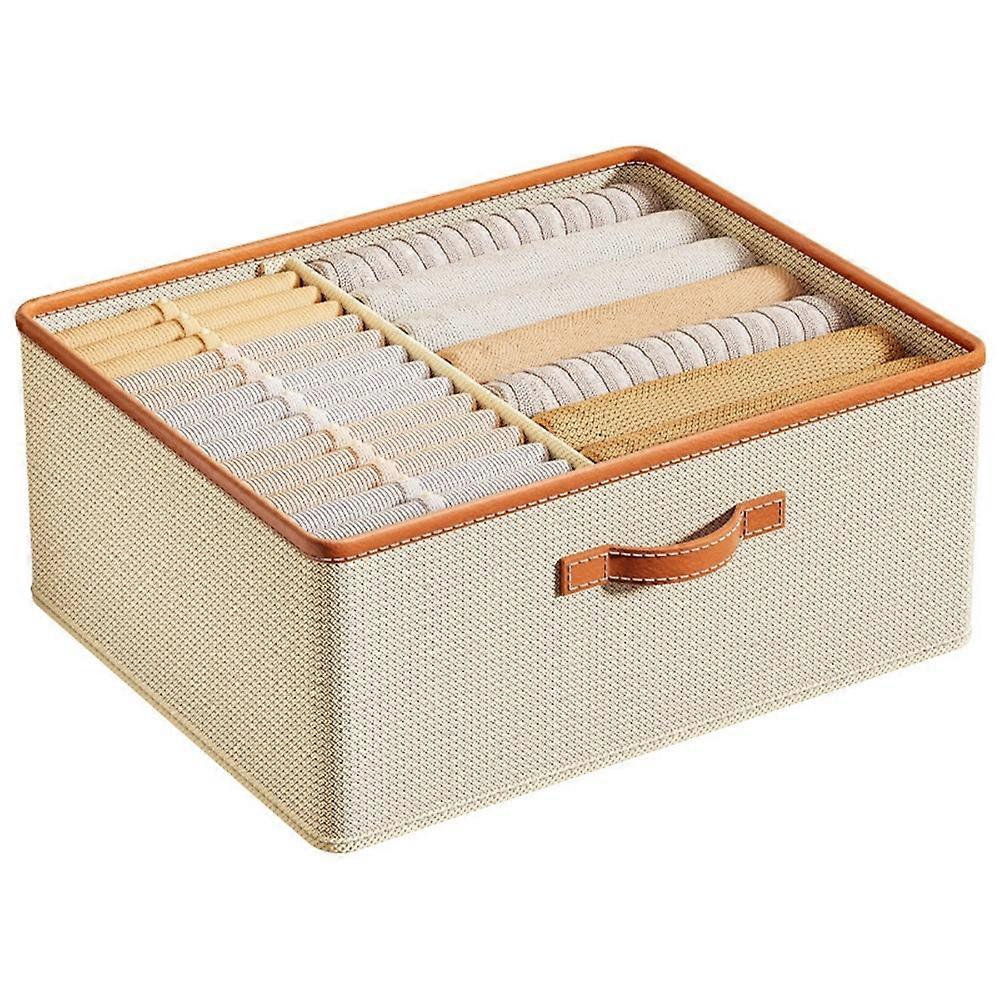 Adjustable Divider Clothes Storage Box Foldable Underwear Organizer Space Saving Wardrobe Sorting Container for Home