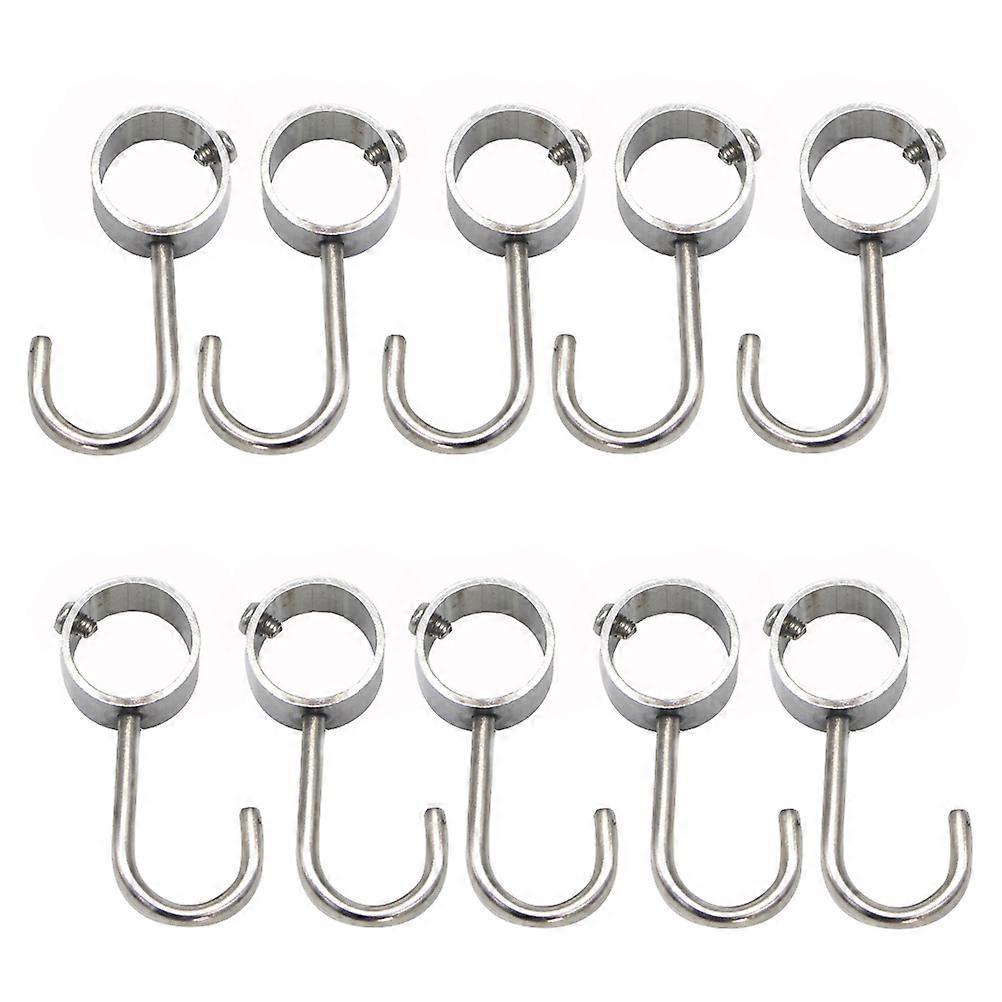 10pcs Durable Closet Hooks Particular Tube Hooks Premium Tube Rod Hooks