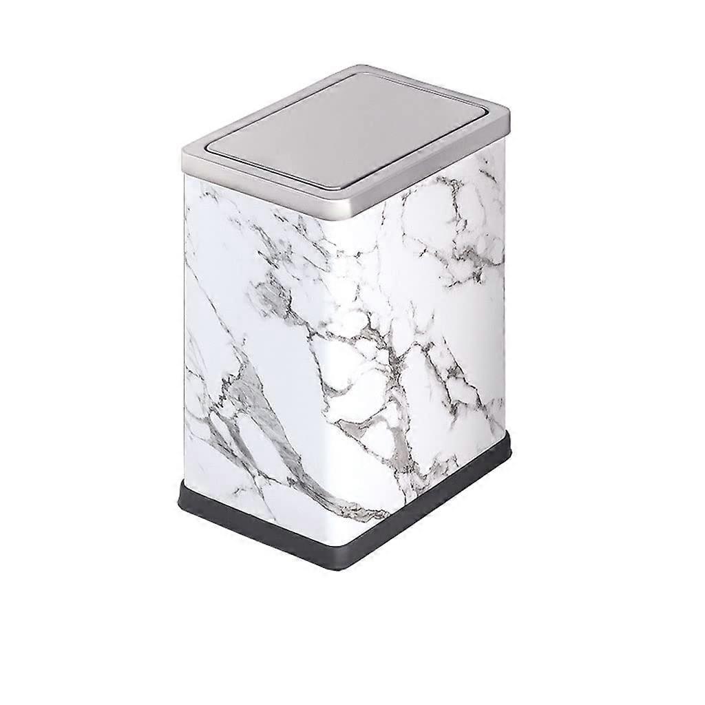 10L Stainless Steel Shake Lid Trash Can, Slim SpaceSaving RustResistant Bin for Home