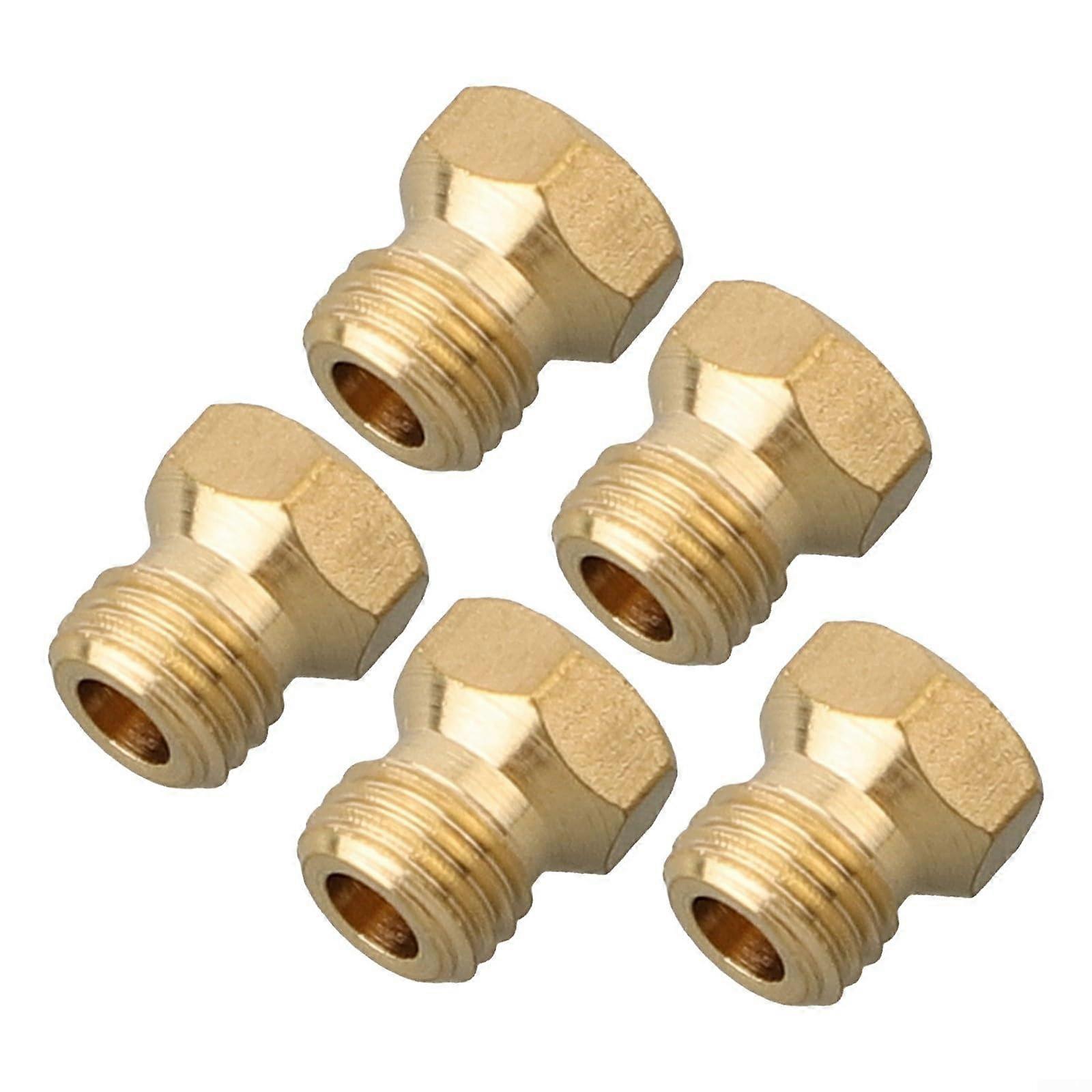 Gas Stove Conversion Kit with Brass Natural Gas Burner Nozzles for 5 Burner Cooktop M6 Thread