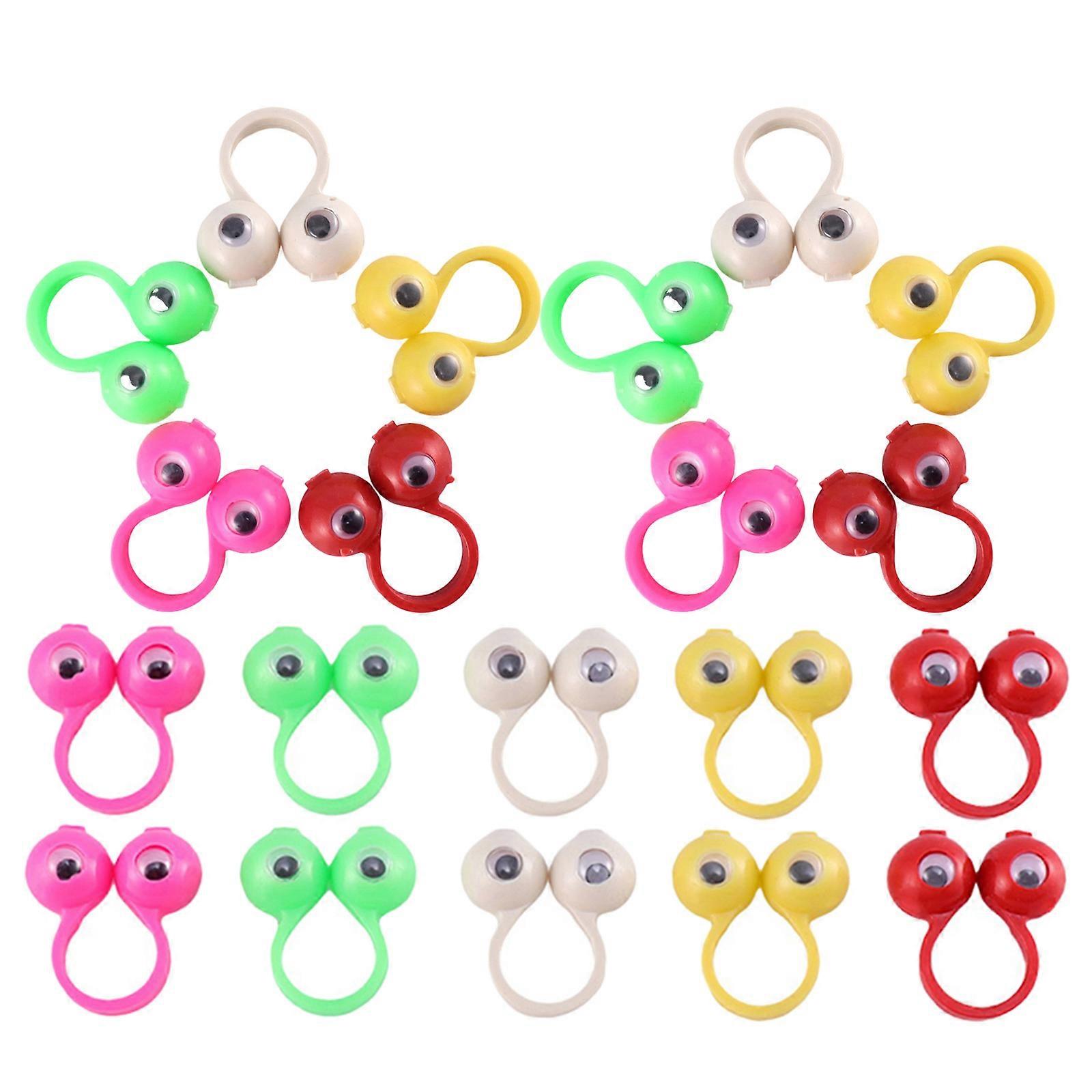 50 件眼指木偶眼环眼球环手指玩具（随机款式）