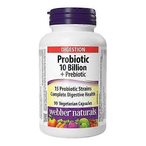 Webber Naturals Probiotic Plus Prebiotic, 10 Billion, 90 Veg Caps