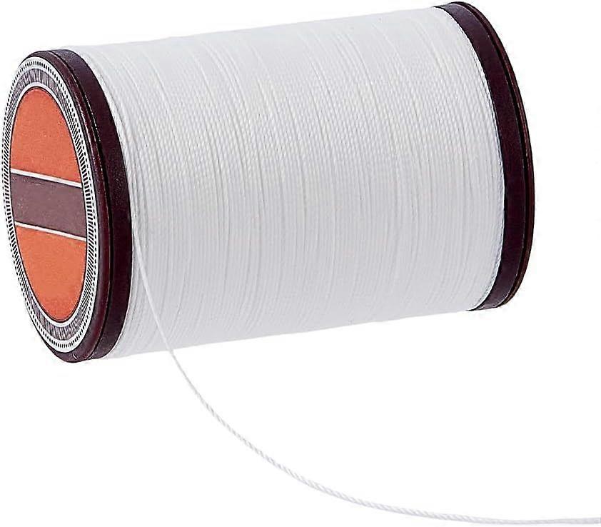 218 Yards Natural Linen Thread 0.45mm Waxed Cord White Waxed Beading String Wax Threads Wax Cord Twine Beading Cords for Bookbinding Macrame Bracelet 
