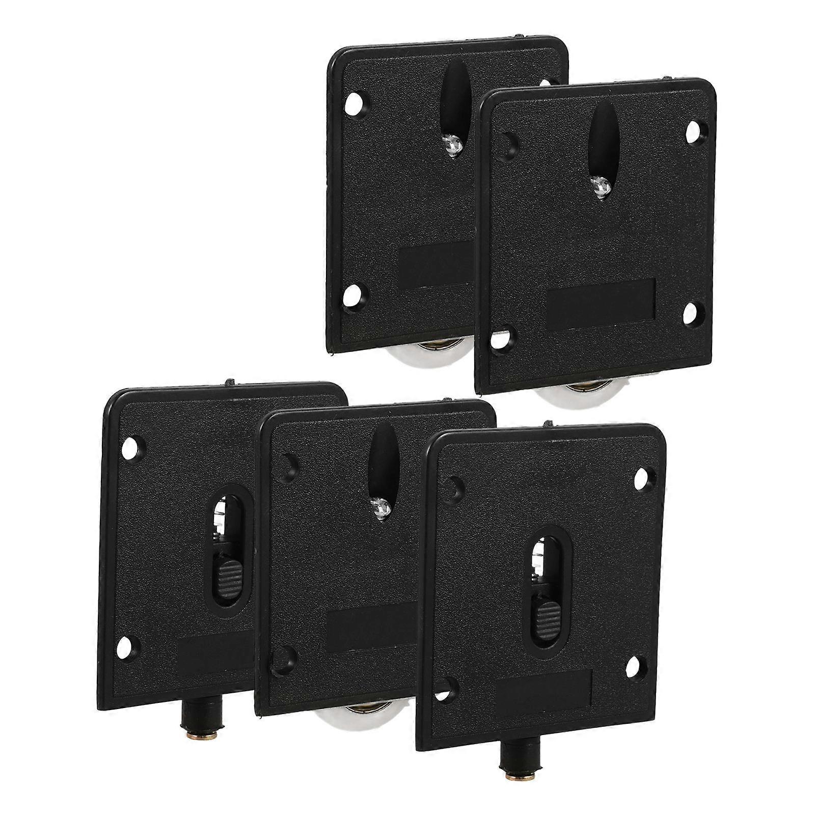 Sliding Door Roller 5Pcs Black Plastic for Wardrobe Door Pulley