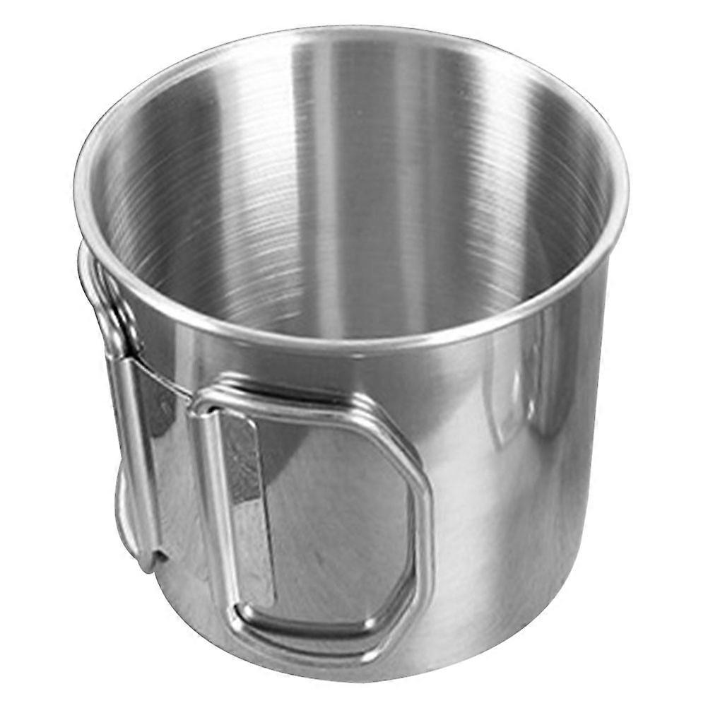 Camping Mug Stainless Steel Cup for Drinking 5Pcs Foldable Handle Set