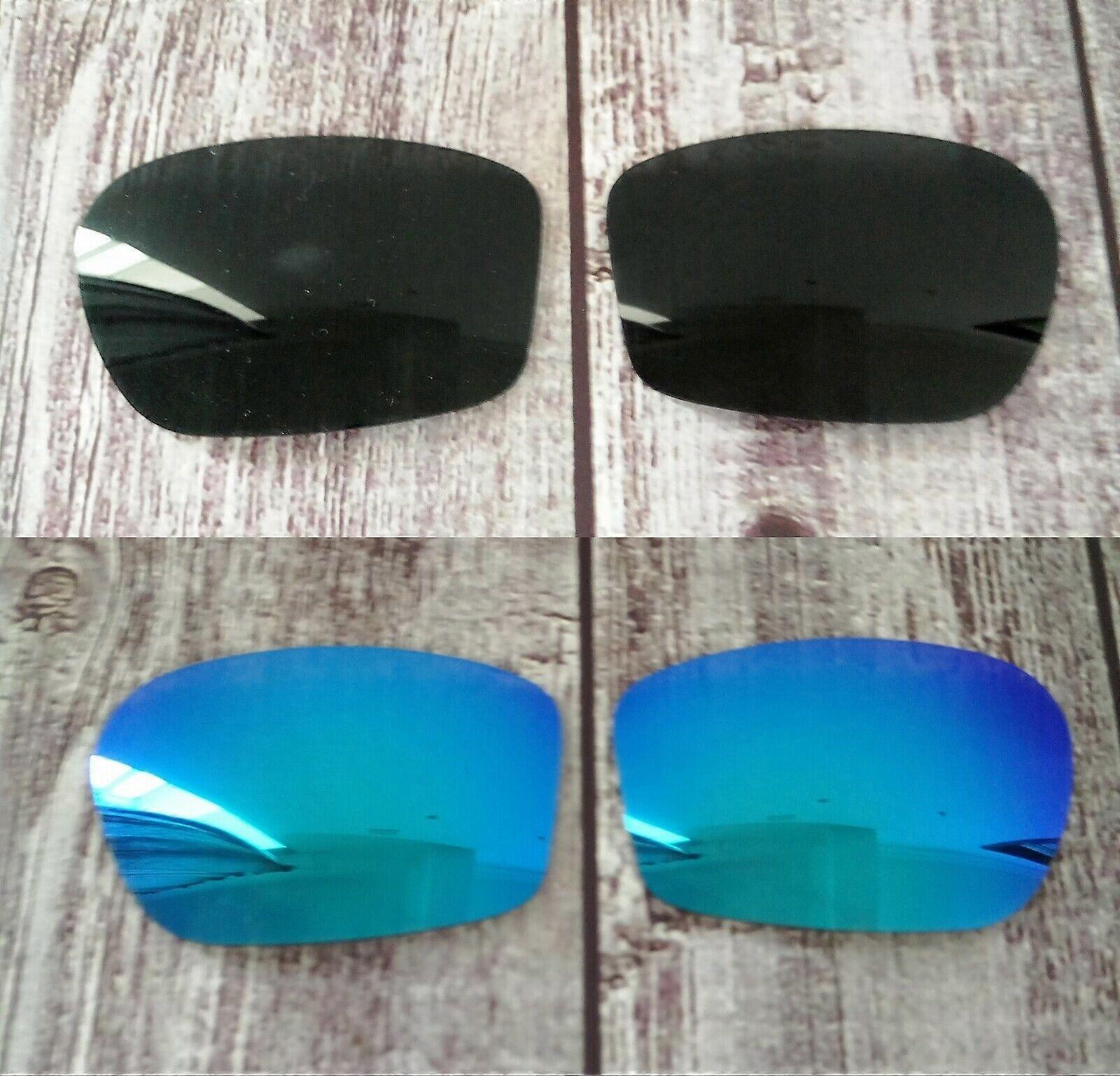 IR 2 Pairs Polarized Replacement Lens for-Oakley Chainlink Sunglass -Black*Blue