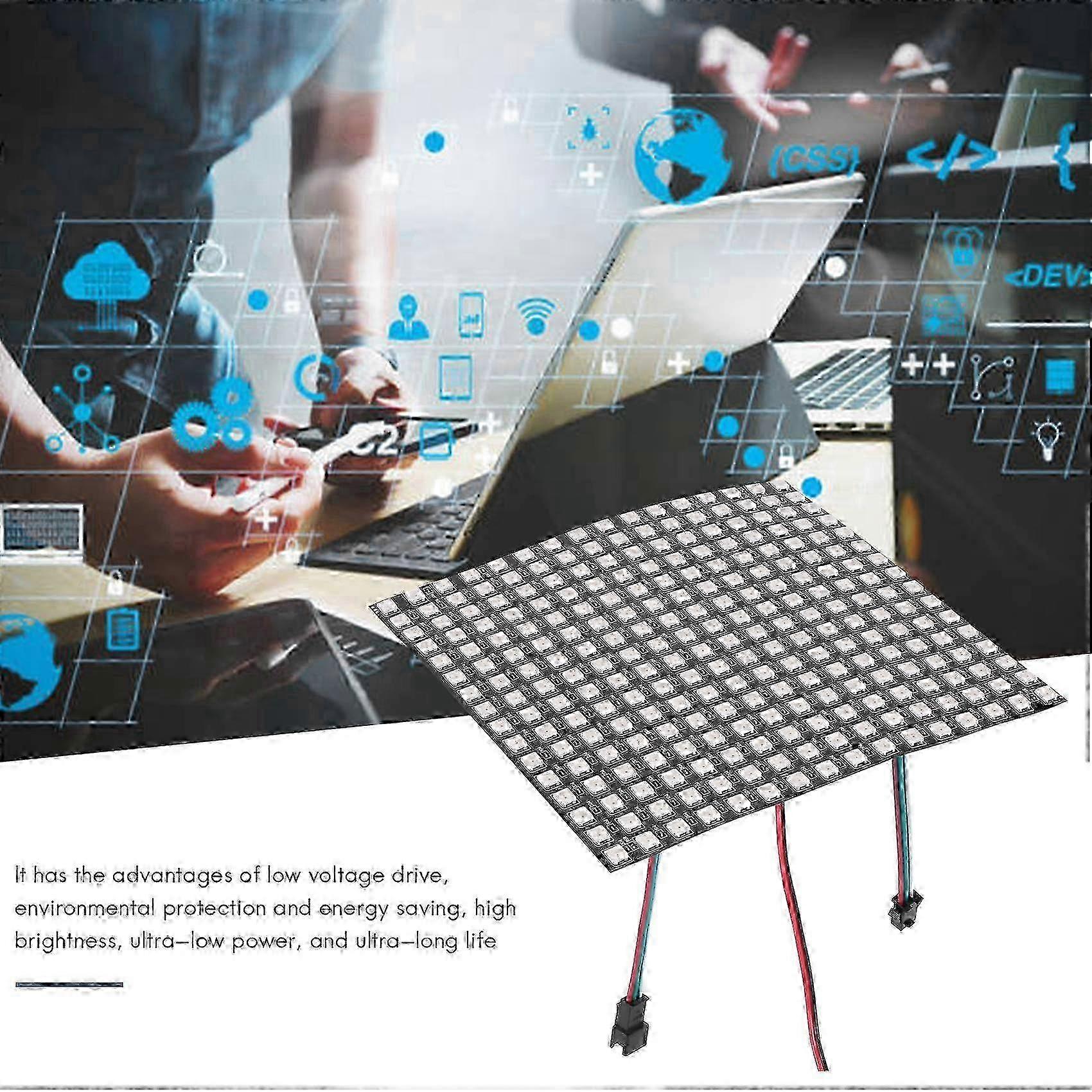 Addressable LED Panel 16x16 WS2812B Flexible RGB Pixel Light Module Screen