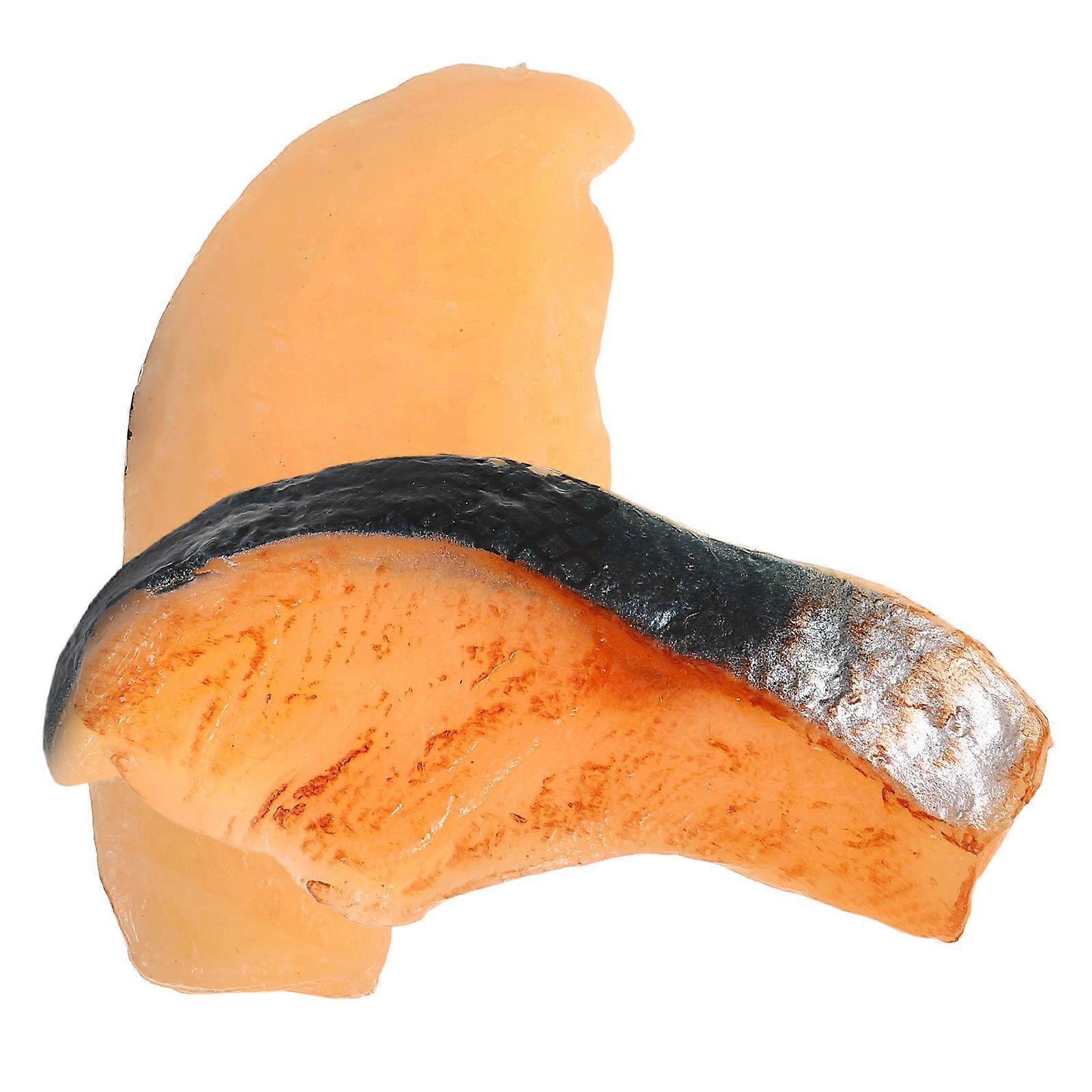 Realistic Artificial Fish Slice Props for Photo Use Made of PVC Suitable for Long Time Display 2PCS