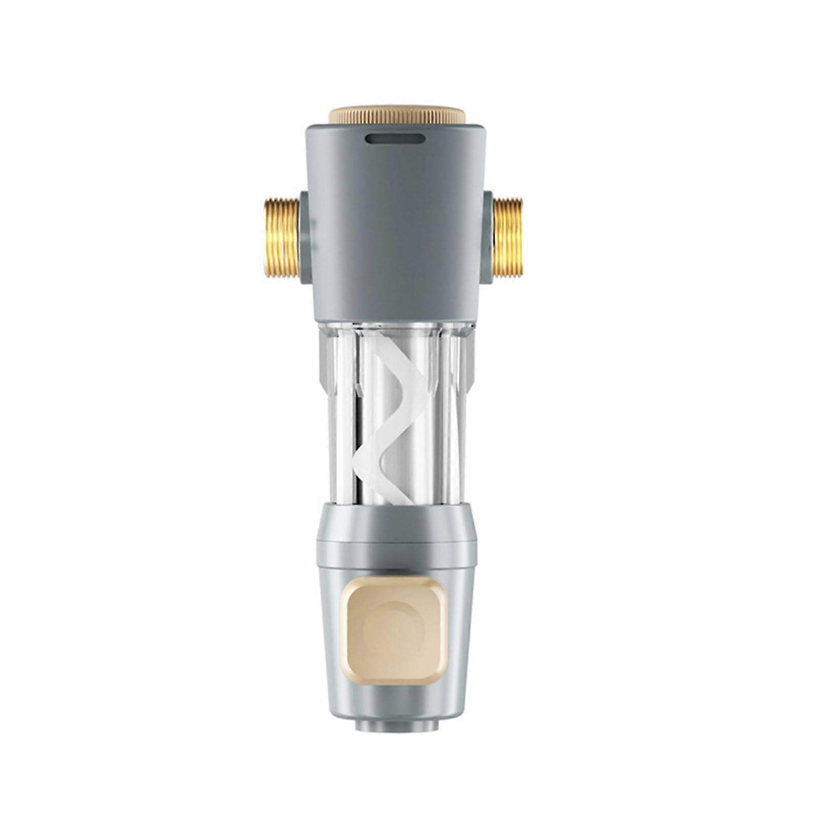 Whole House Water Filter with 360° Automatic Scraper Wash, Reusable Lead Brass 100 Micron Prefilter DN20