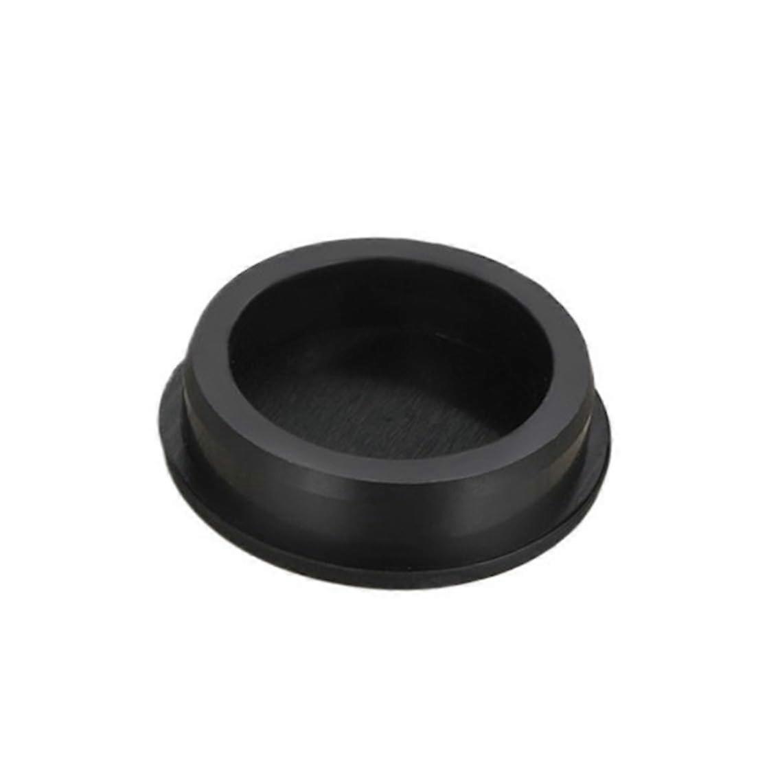 20pcs Elastic Silicone Hole Plug 13mm Black Rubber Stopper with Hole for Lab Instruments