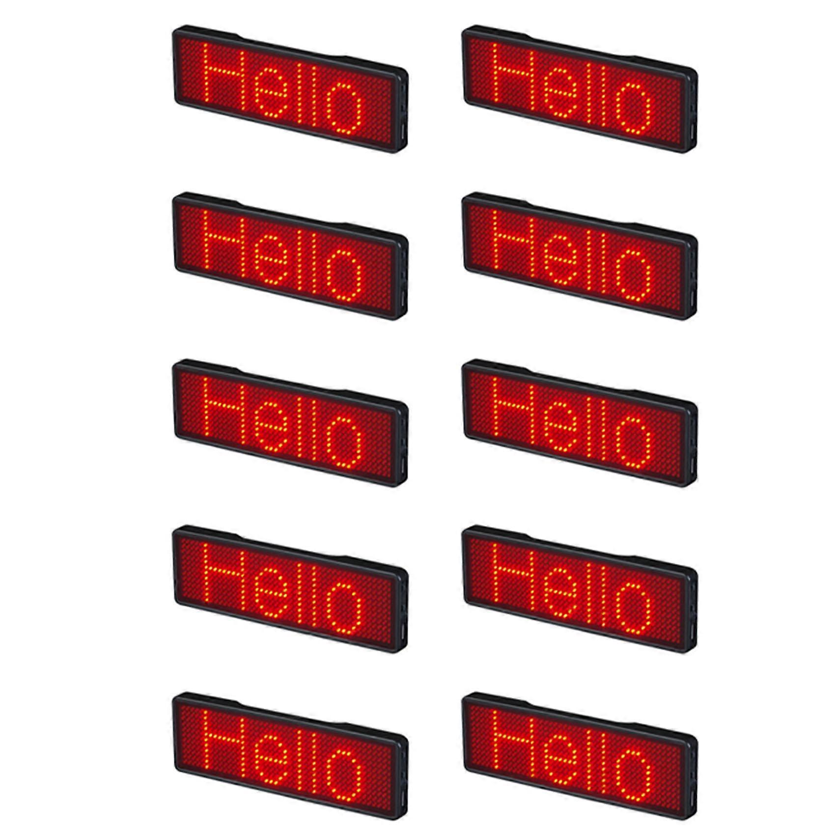 20X Bluetooth LED Name Badge Rechargeable Light Sign DIY Programmable Scrolling Message Board Display LED,Type 2