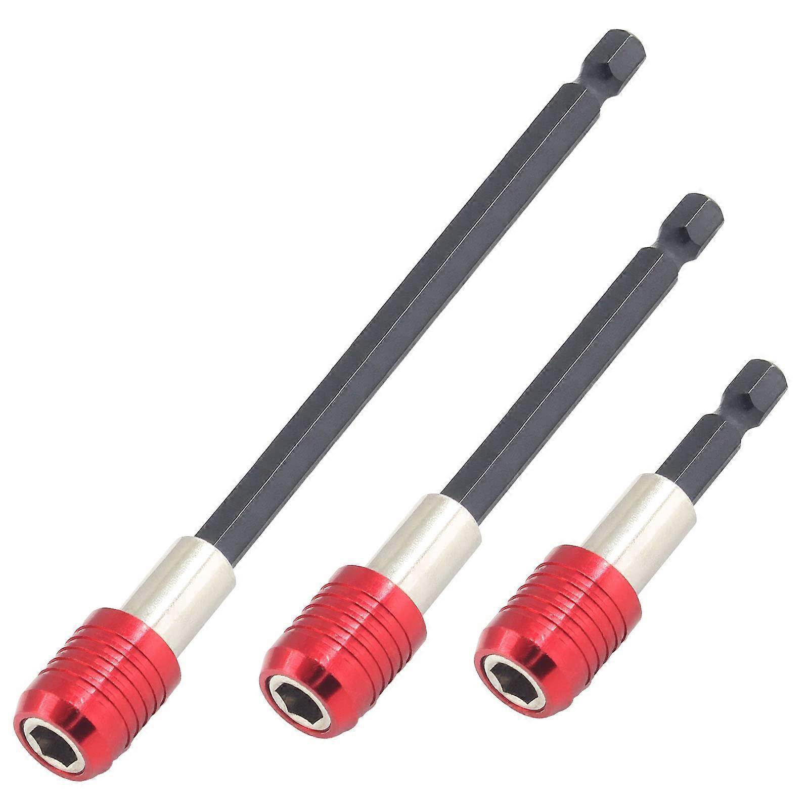 Magnetic Drill Bit Extension Set 3PCS 1/4 Inch Hex Shank Quick Release Screwdriver Bit Holder