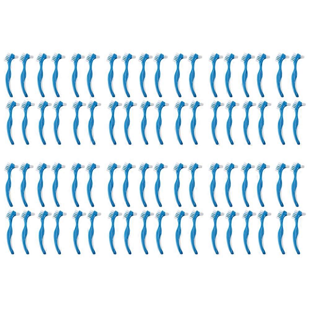 72 Pack Denture Brush Hard Denture Cleaning Brush False Teeth Brush Toothbrush