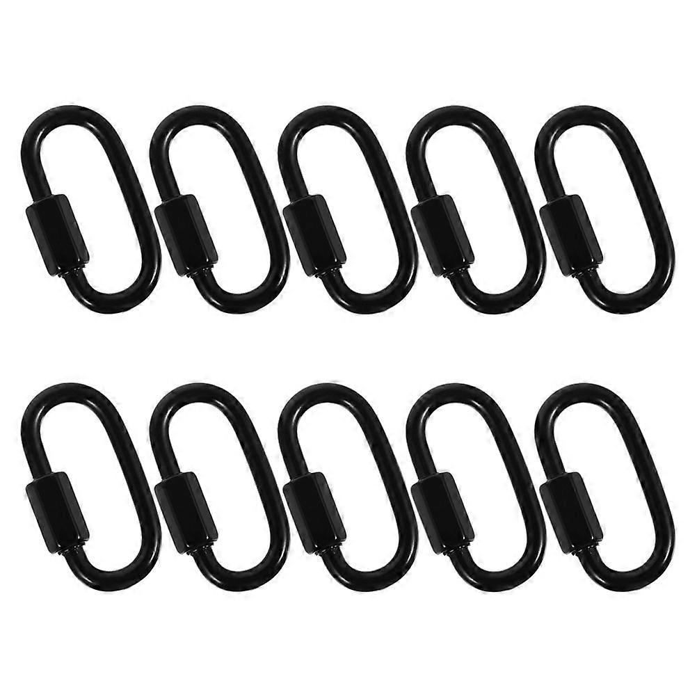 Safety Chain Carabiner Threaded Quick Links For Chains Connection Ropes Connection 10Pcs