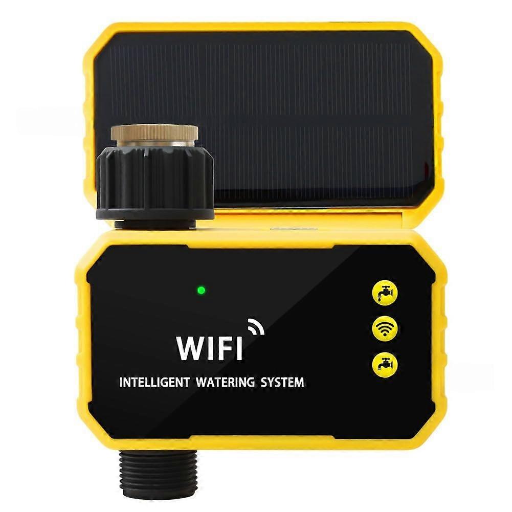 Smart WiFi Water Timer with Solar Powered Battery, Rain Sensor and App Remote Garden Irrigation Controller