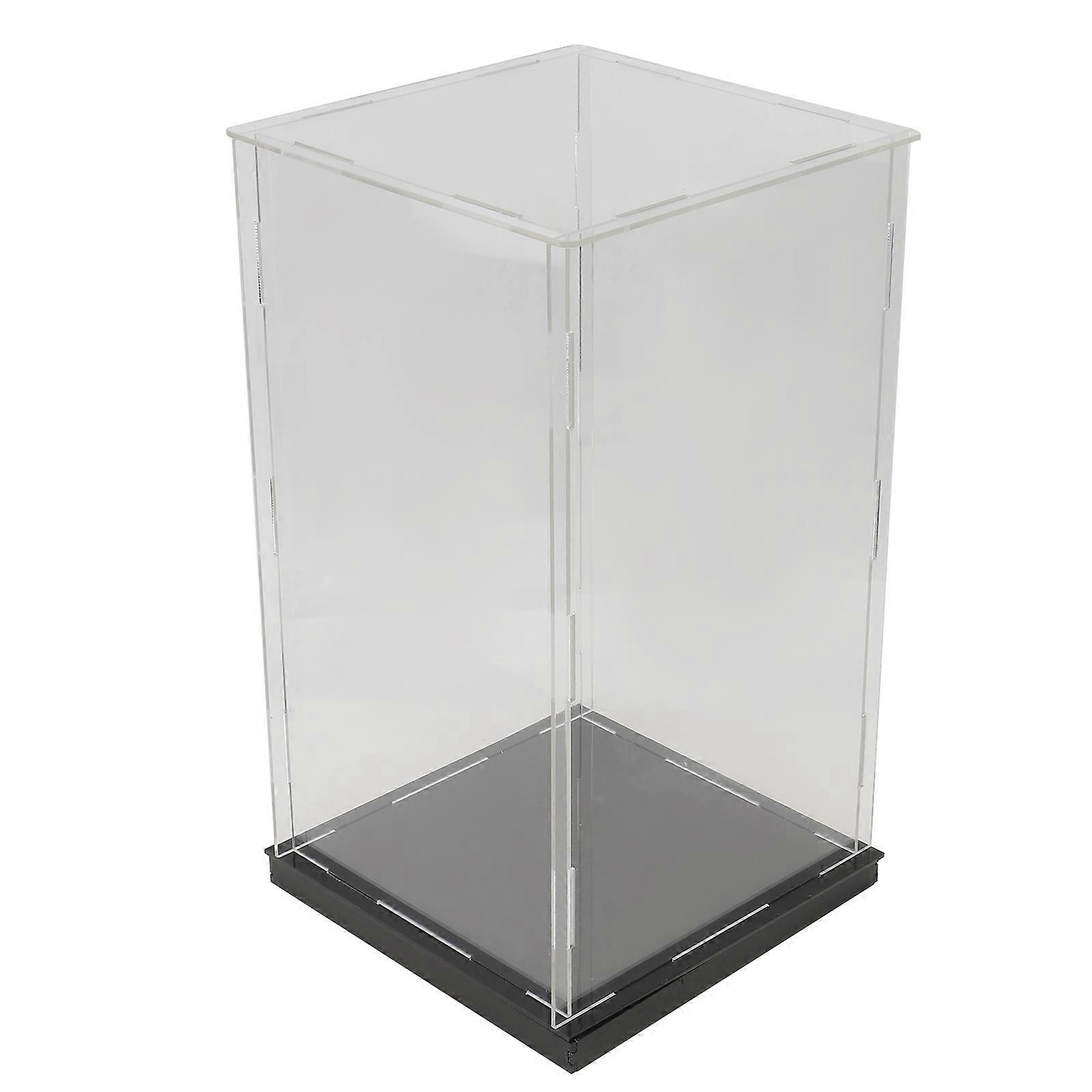 Black Acrylic Display Case Dust-Proof Box for Display Use 1Pcs