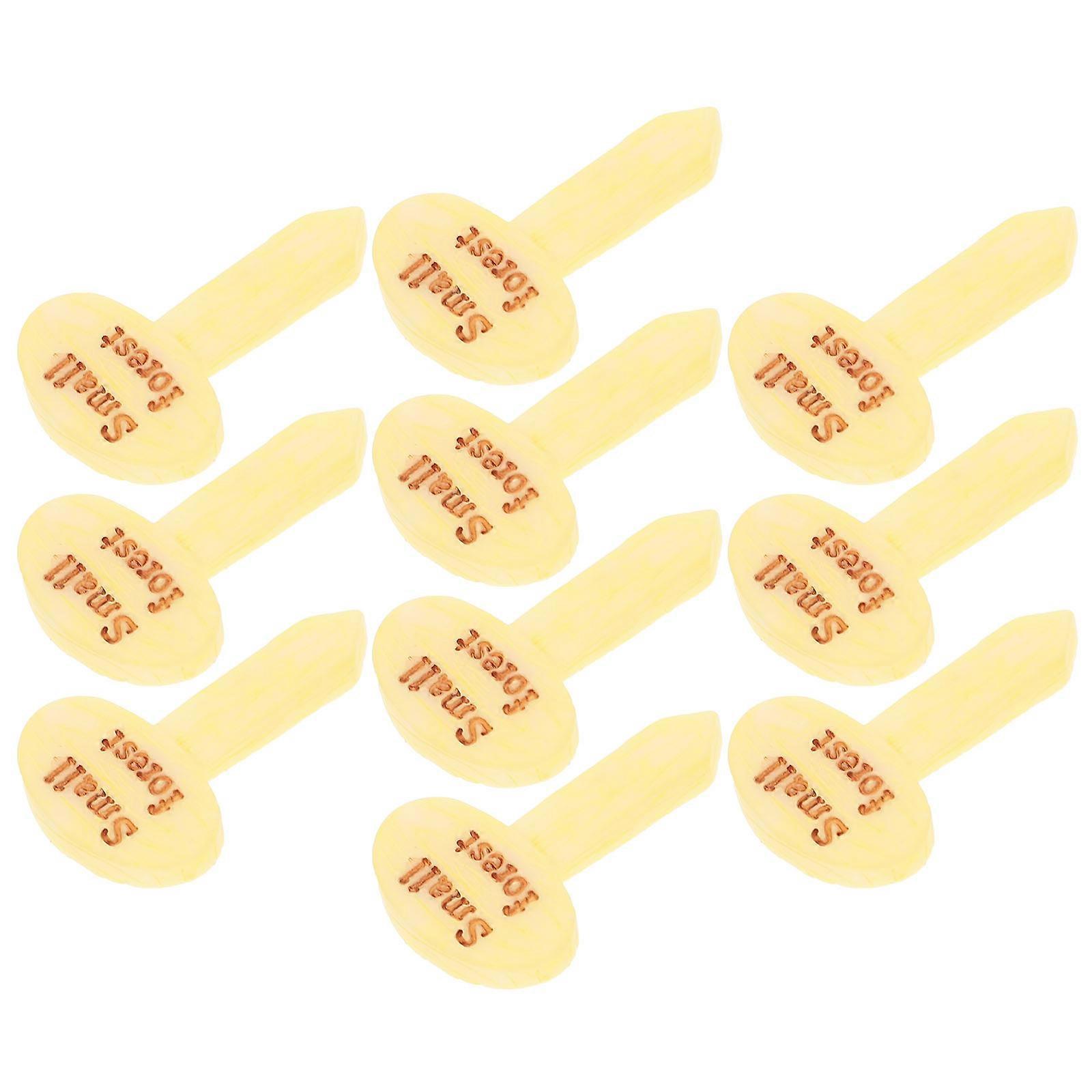 Micro Guidepost Decors Resin Guidepost Adorns for Decoration 10Pcs