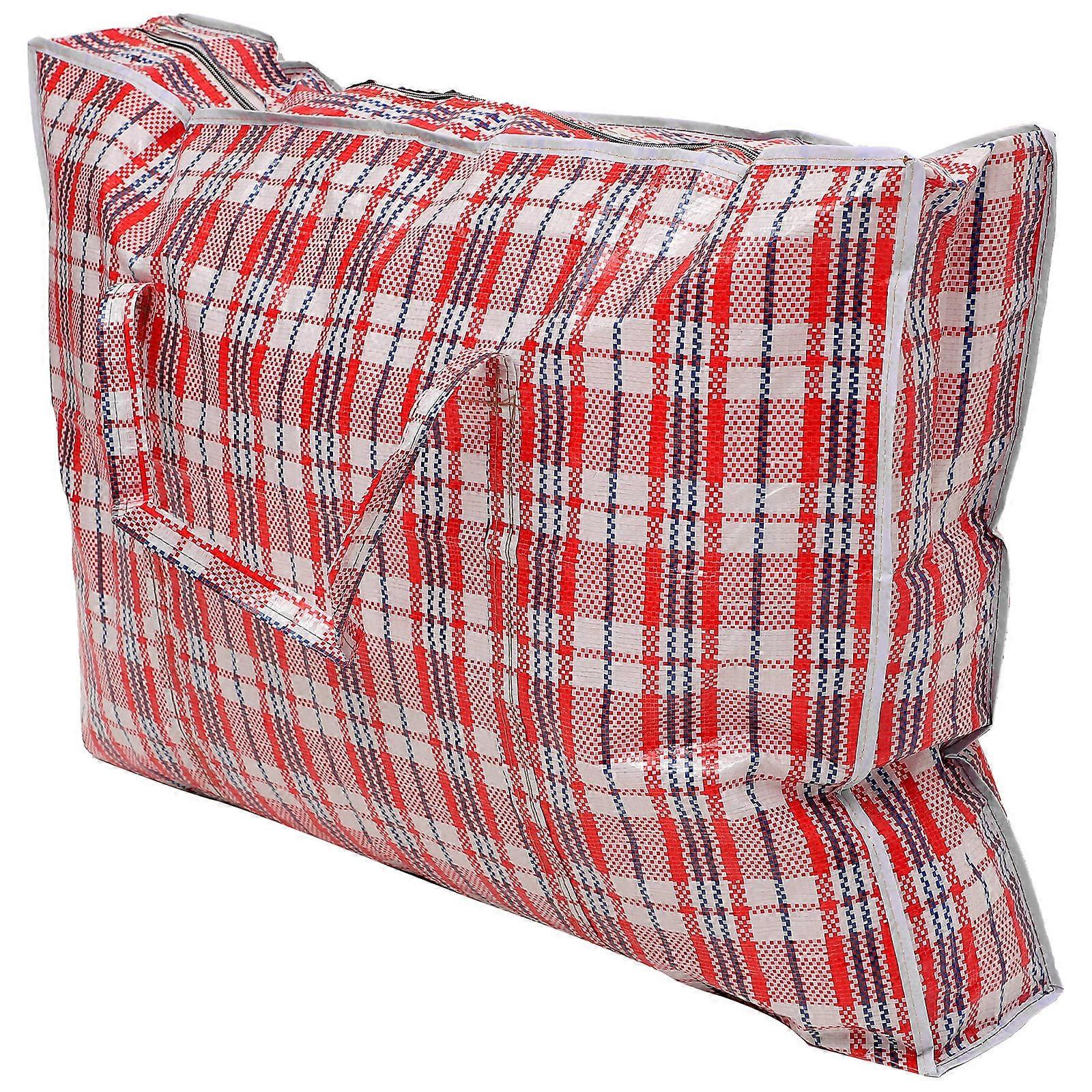 Comforter Storage Bag Storage Bag for Quilt Organization 2Pcs Red Plaid