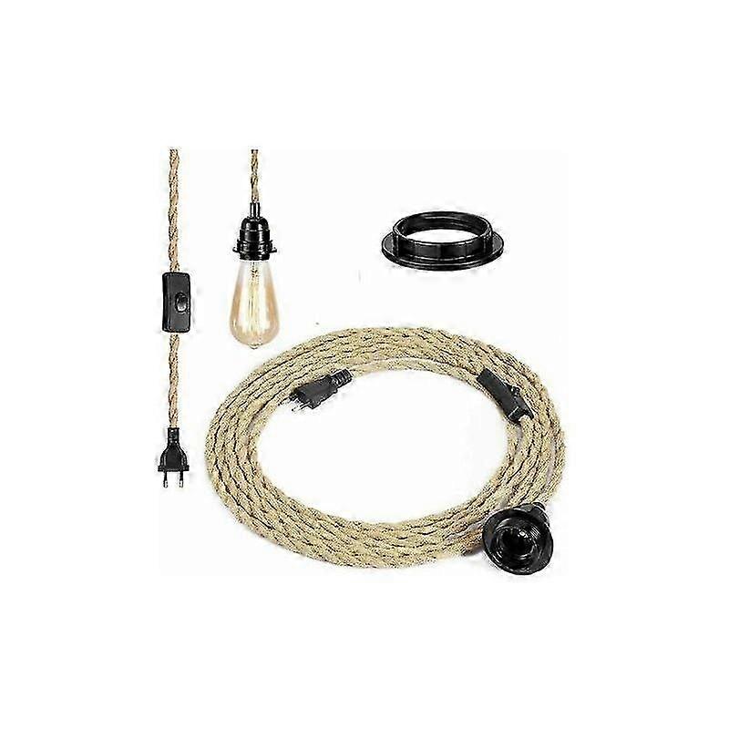 Retro Rope Chandelier with E27 Socket and 4.5m Cable 25-26