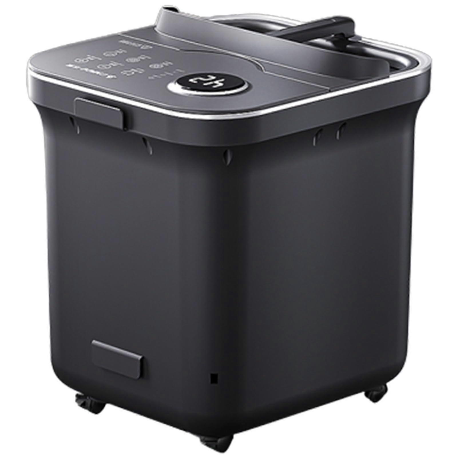 Heated Foot Spa Bath with Adjustable Heat, Bubble Massage, Red Light, Aroma Box for Circulation