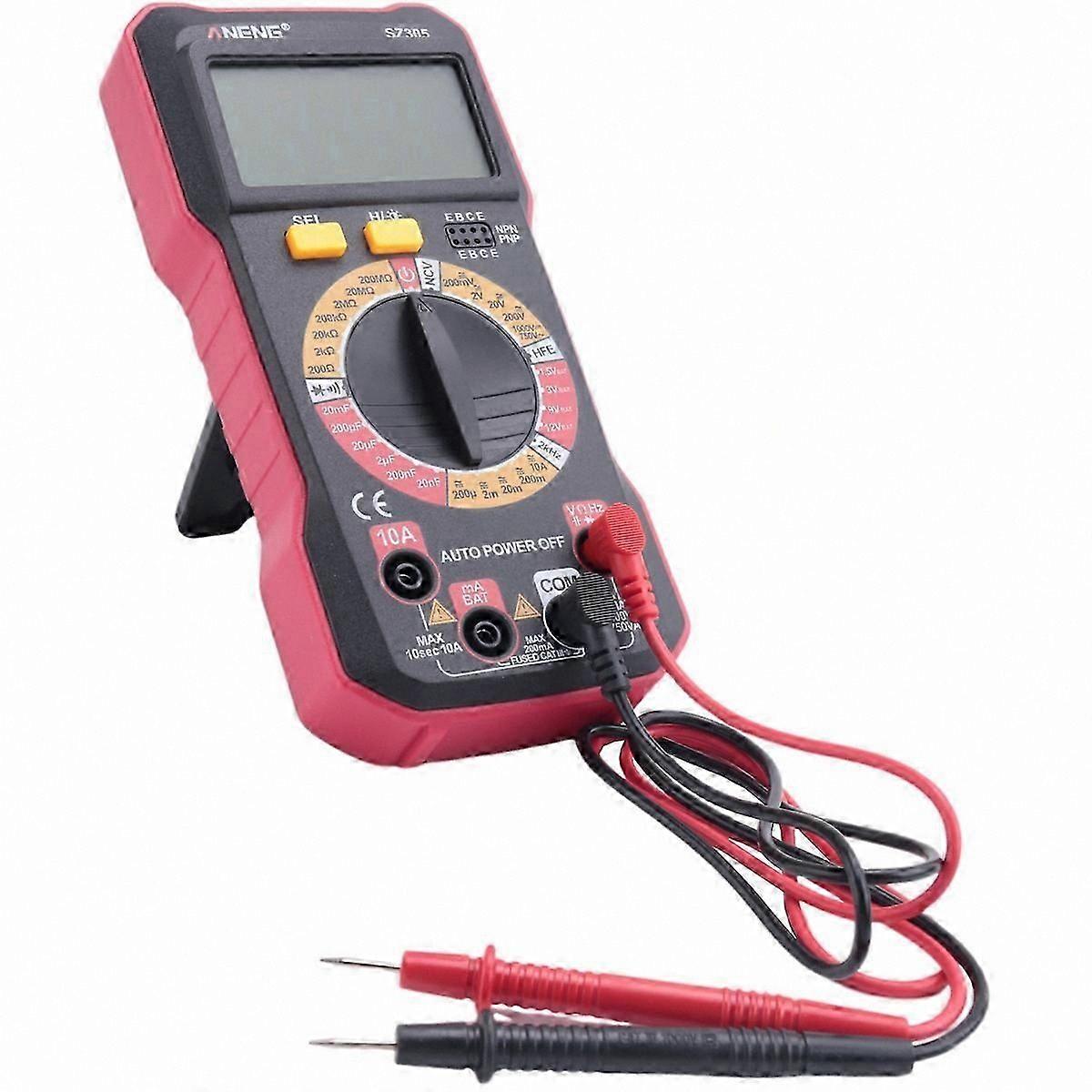 Digital Multimeter with Capacitor Testing Function, Smart Voltmeter for AC/DC Voltage, Current, Resistance, and Ohm Measurement