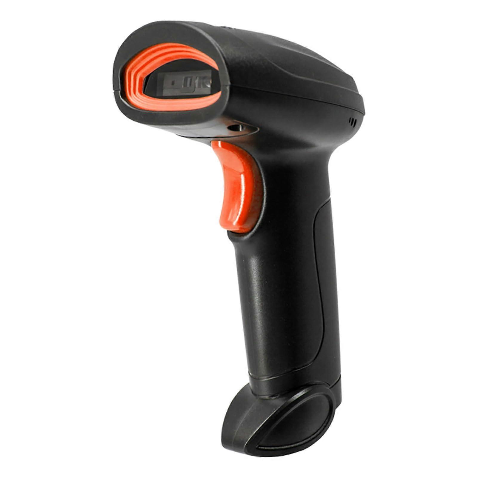 Wireless Barcode Scanner with USB and 2.4G, QR Code Reader for Supermarket and Warehouse Inventory