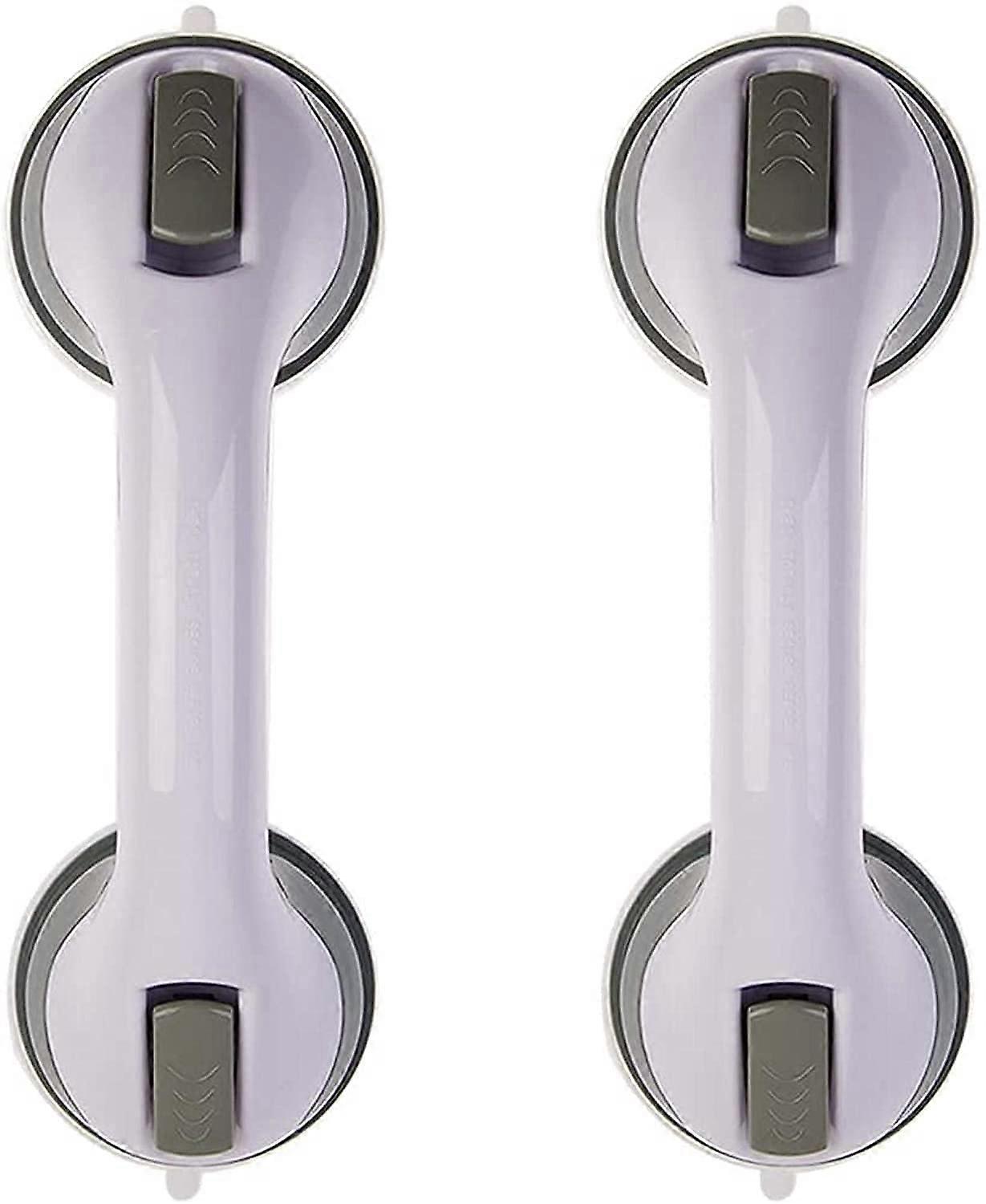 Grab Bars Bathroom Safety Handle with Suction Cup for Elderly Shower Toilet Secure Support, 2 Pack