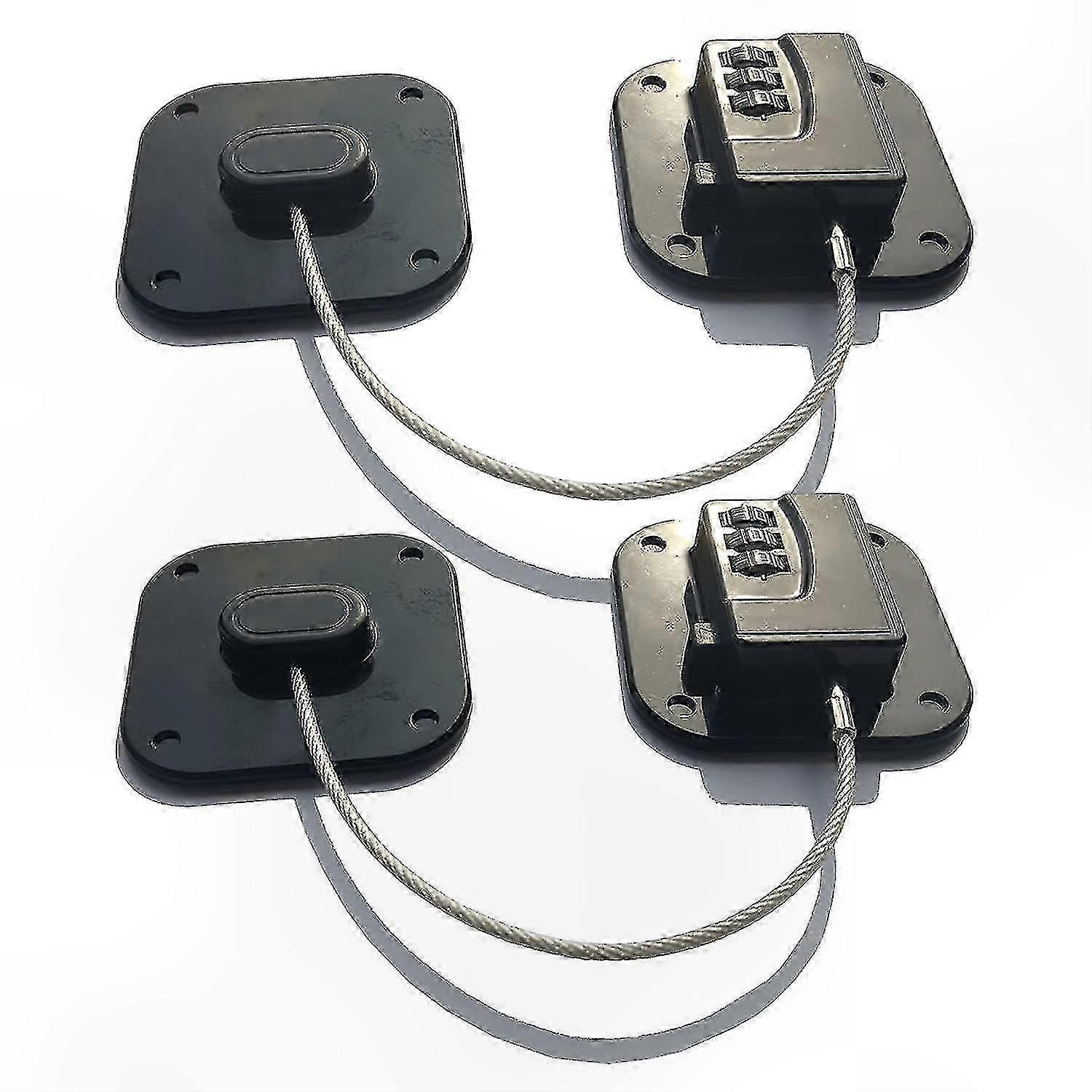 Combination Cabinet Locks, Baby-Proof Refrigerator Safety Locks, 2-Pack Childproofing Solution