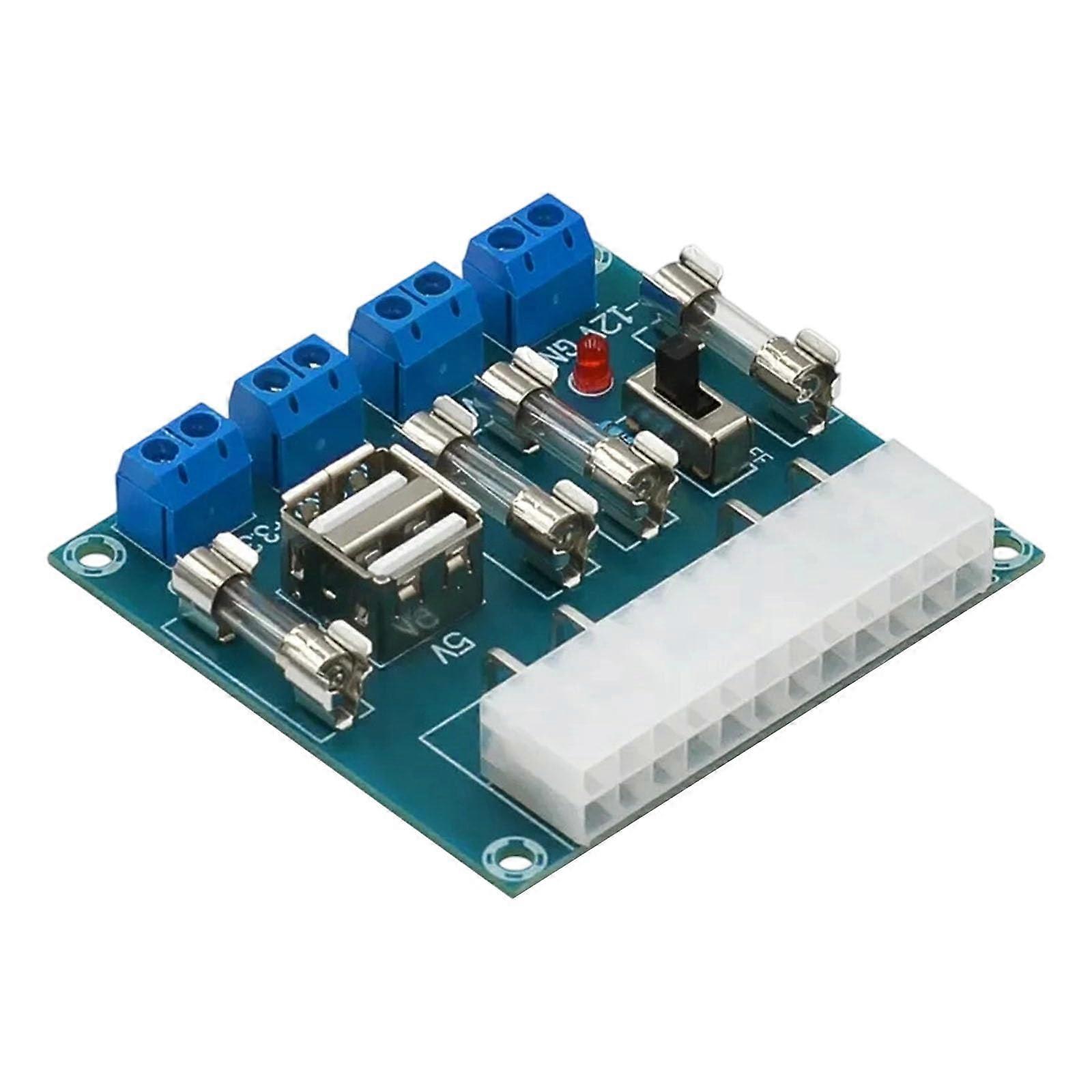 PC Power Supply Adapter 24Pin ATX to Terminal Block, Stable Conversion for Desktop Upgrade