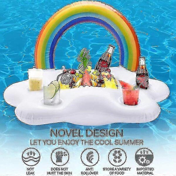 Cloud Drink Float, White PVC, 1 Piece, Hot Spring Water Cup Holder