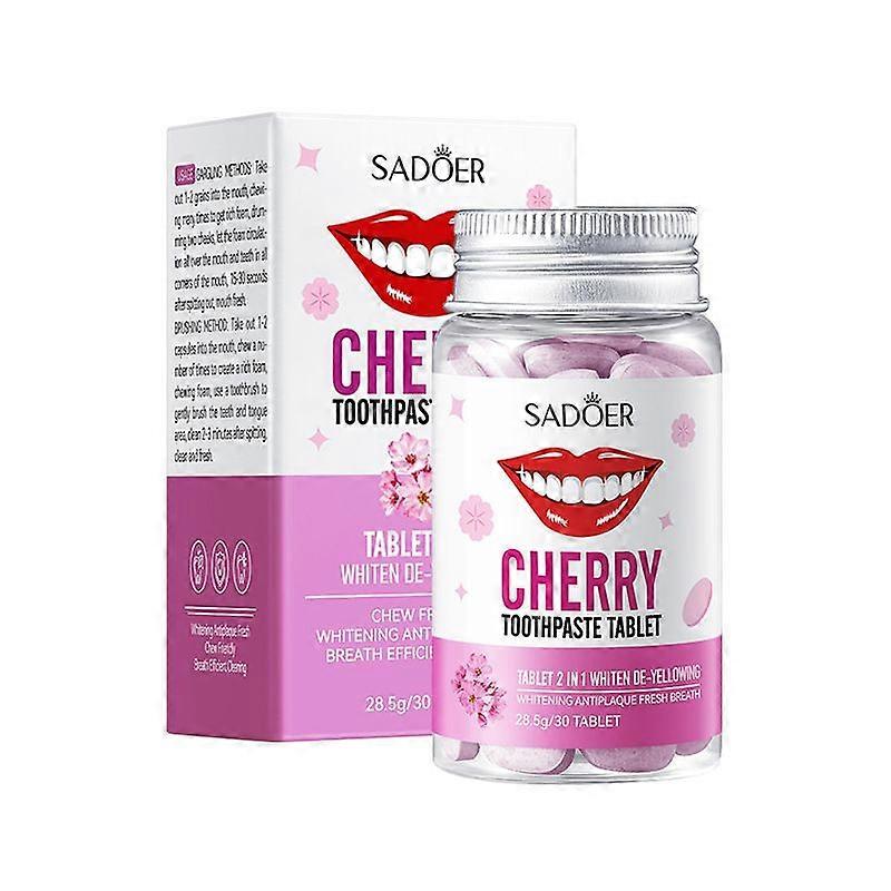 30 Tablets Whitening Toothpaste Tablets Gum-Protection Portable Toothpaste