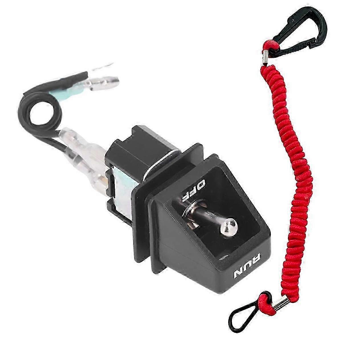 Marine Outboard Motor Side Mounted Remote Control Box Emergency Stop Flameout Switch compatible Merc