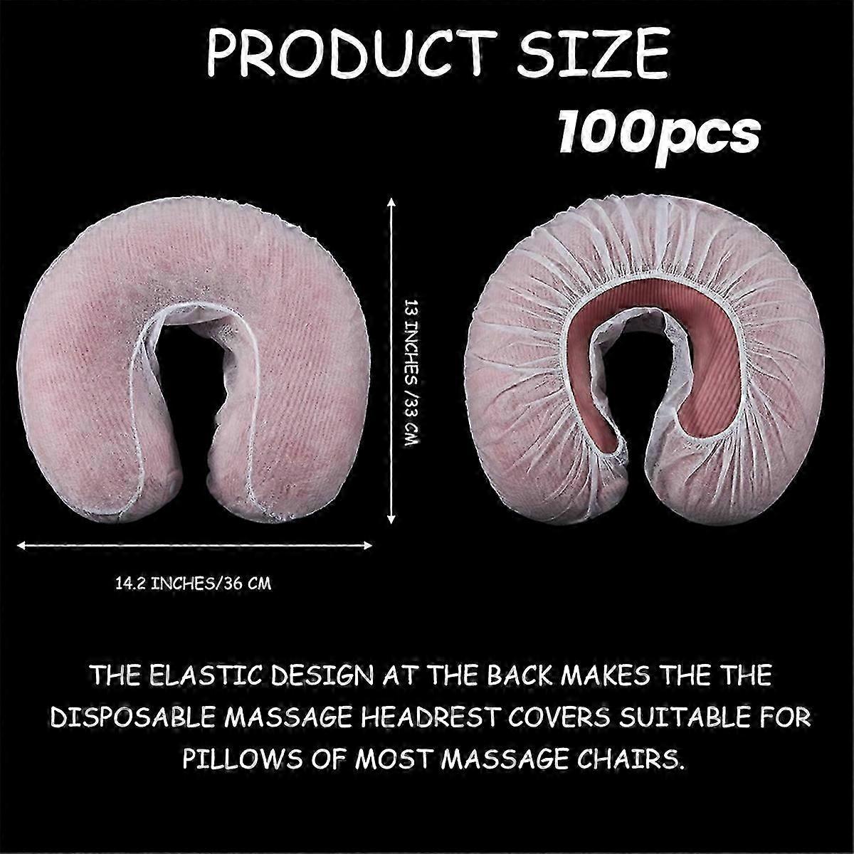 100-Piece U-Shaped Cradle-Style Massage Headrest Covers