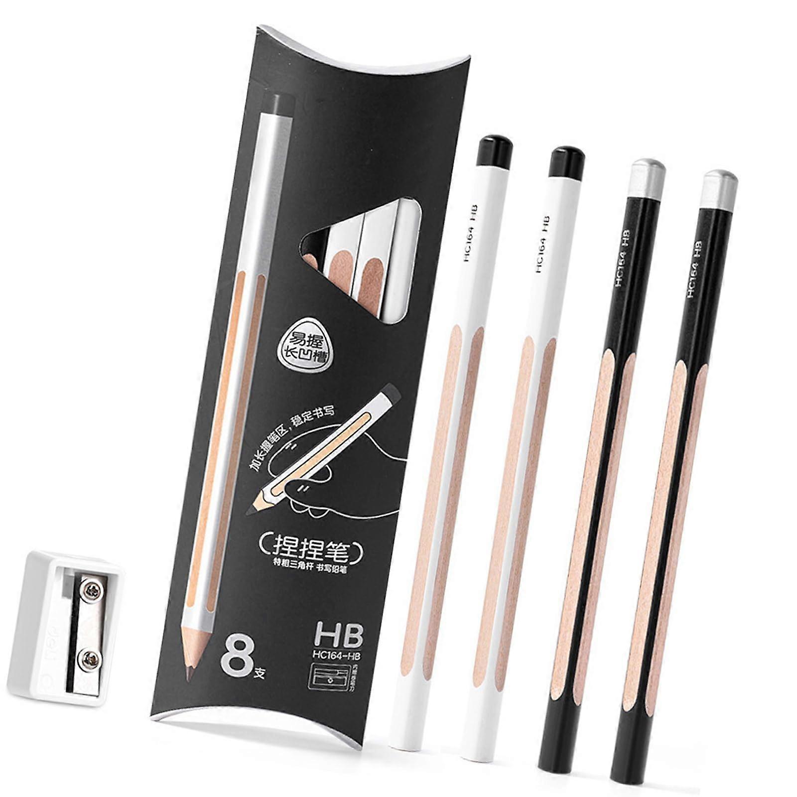 2B Triangular Pencils with Ergonomic Grip and BreakResistant Lead for School, Office and Exams