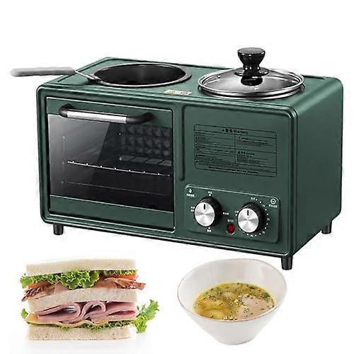 Breakfast Station 4 in 1 Large Capacity Griddle with Frying Pan Dual Temp Control and Timer