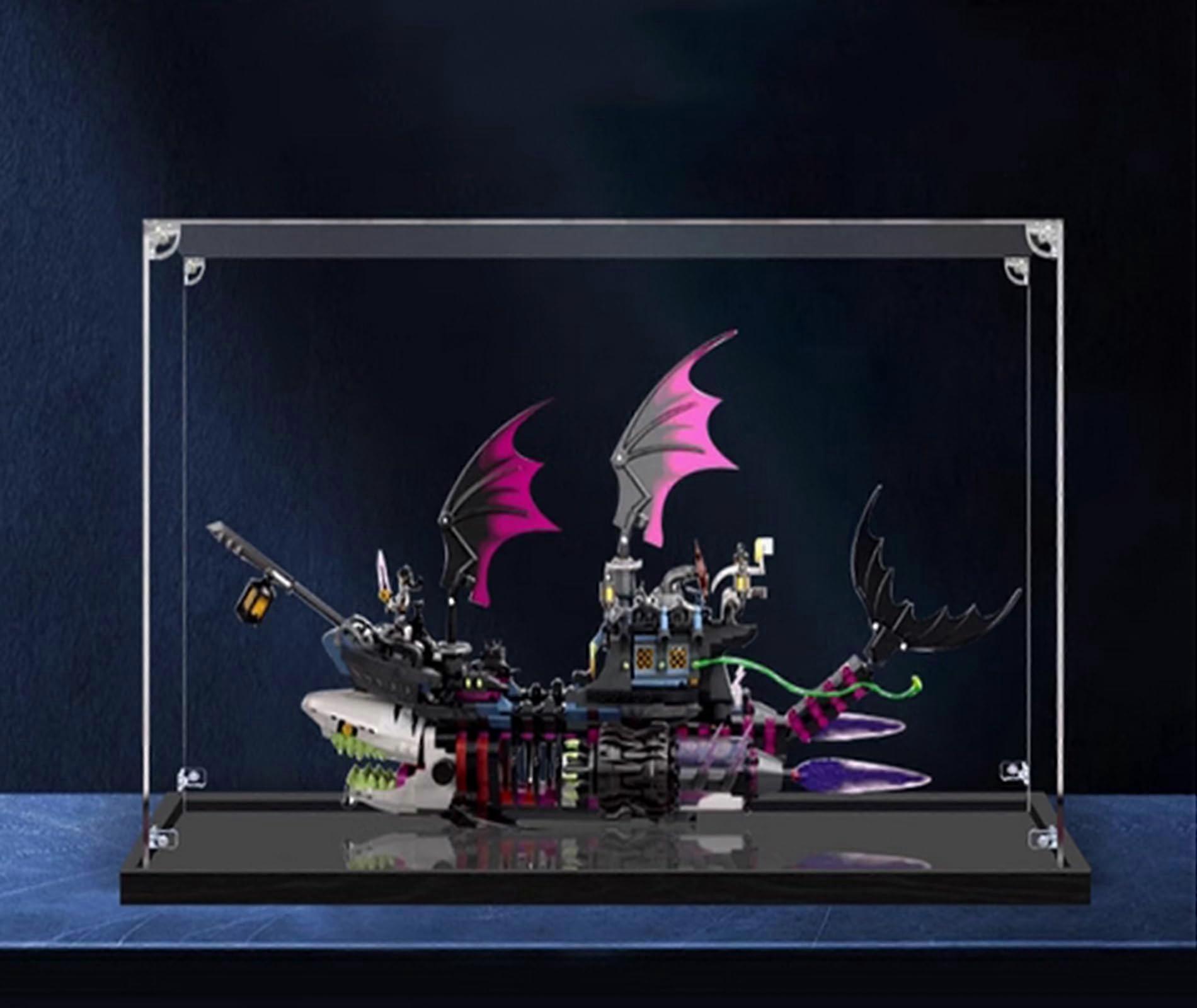 Acrylic Display Case Compatible with  71469 Nightmare Shark , Dustproof Clear with UV Protection