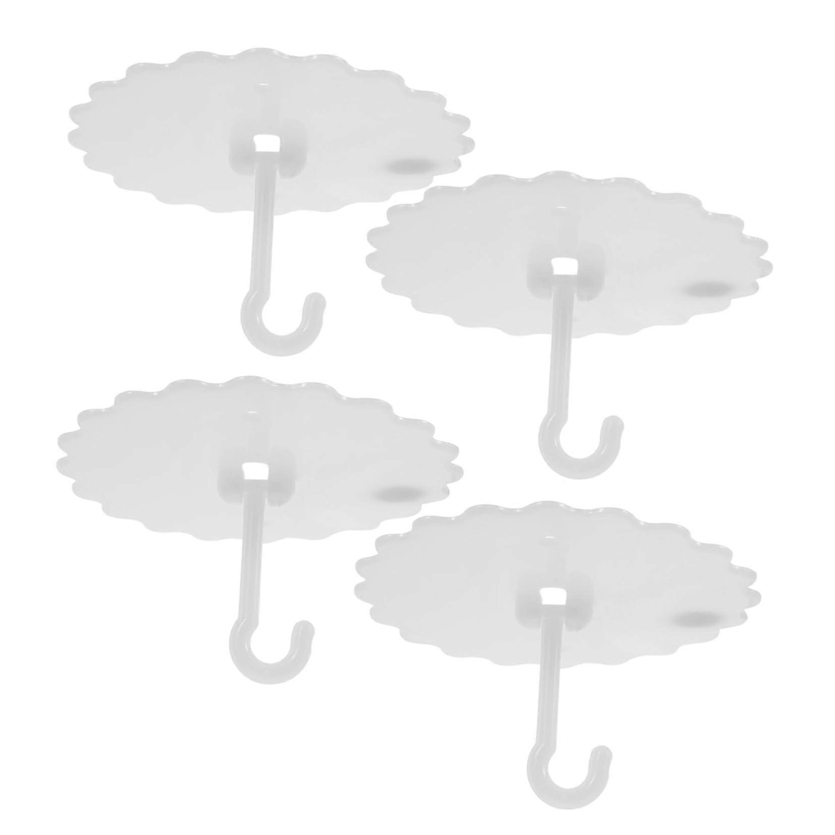 Ceiling Hooks for Canopy Bed 4pcs Strong Plastic with Dual Mounting Options and Easy Installation