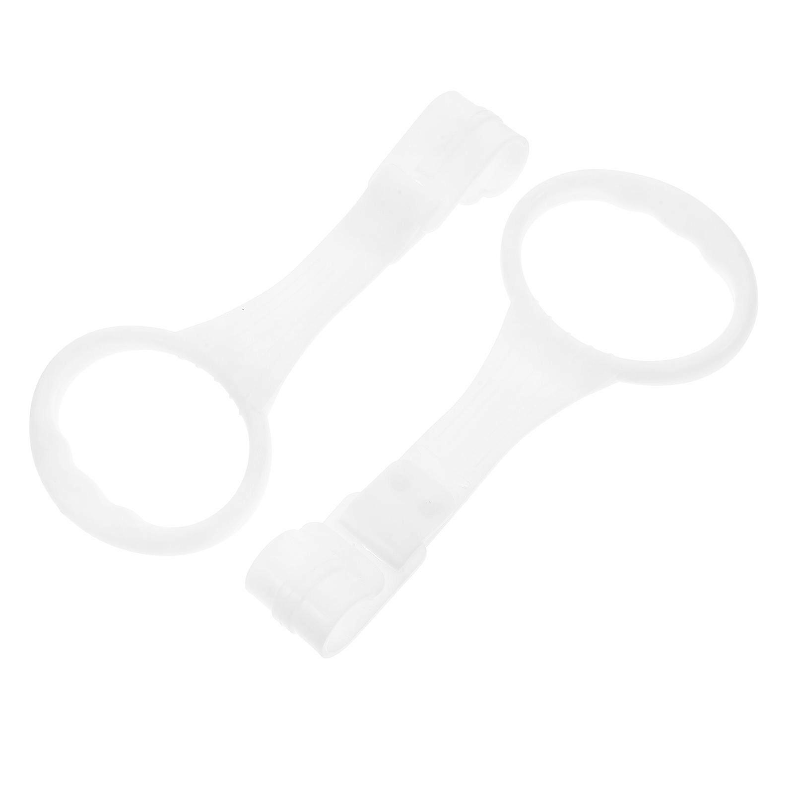 Pull Up Rings Playpen Parts for Training 2Pcs Lightweight White PP Ring