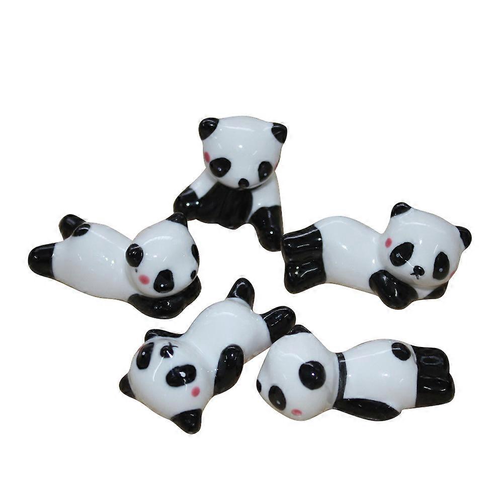 Panda Ornament Chopstick Rack for Home Use 5Pcs Mini Decorative Items