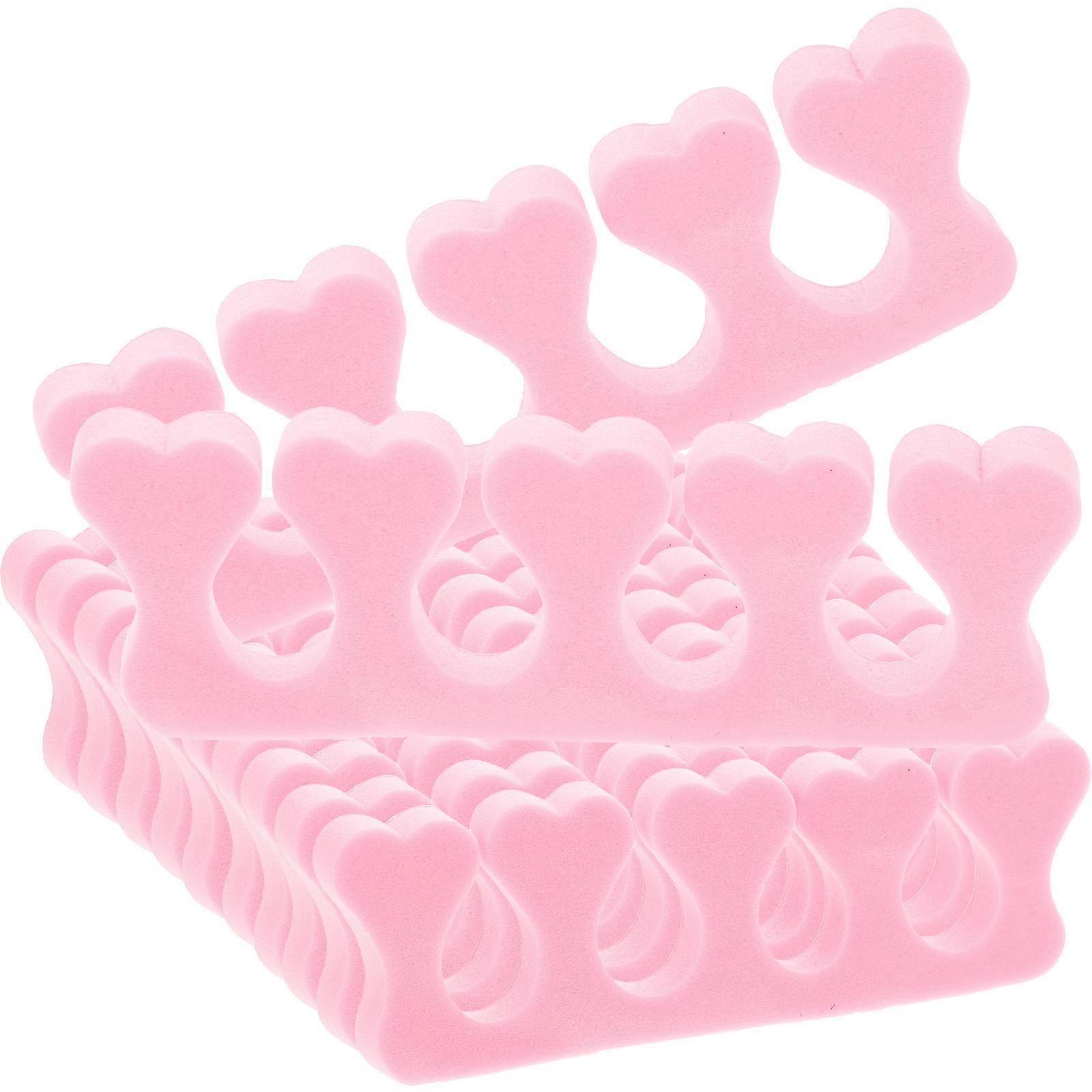 Toe Separators Foam Finger Nail Tool for Pedicure 40Pcs Pink Set
