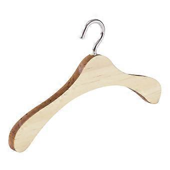 Cabide de madeira para roupas de boneca, conjunto com 3 peças.