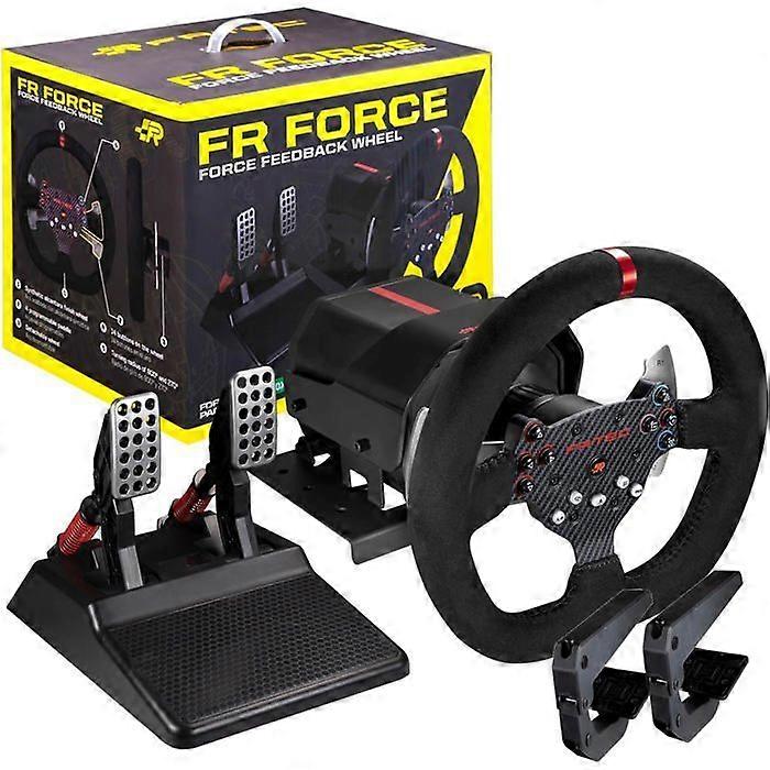 Racing Wheel - FRTEC - FR FORCE - Torque Feedback 3.2 Nm - ForceSense Technology - Adjustable Pedals