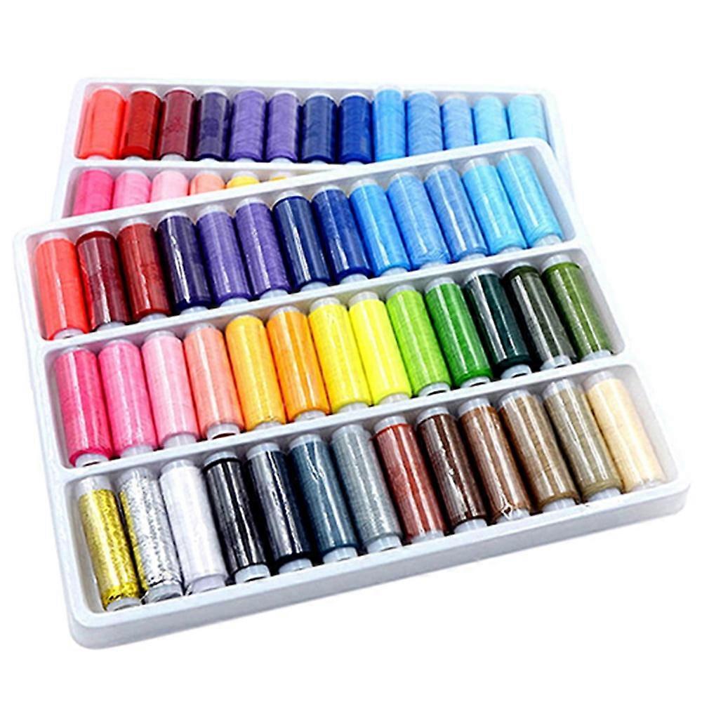 Sewing Thread Mixed Colors Convenient Polyester Yarn Sturdy Stitching Thread for Home